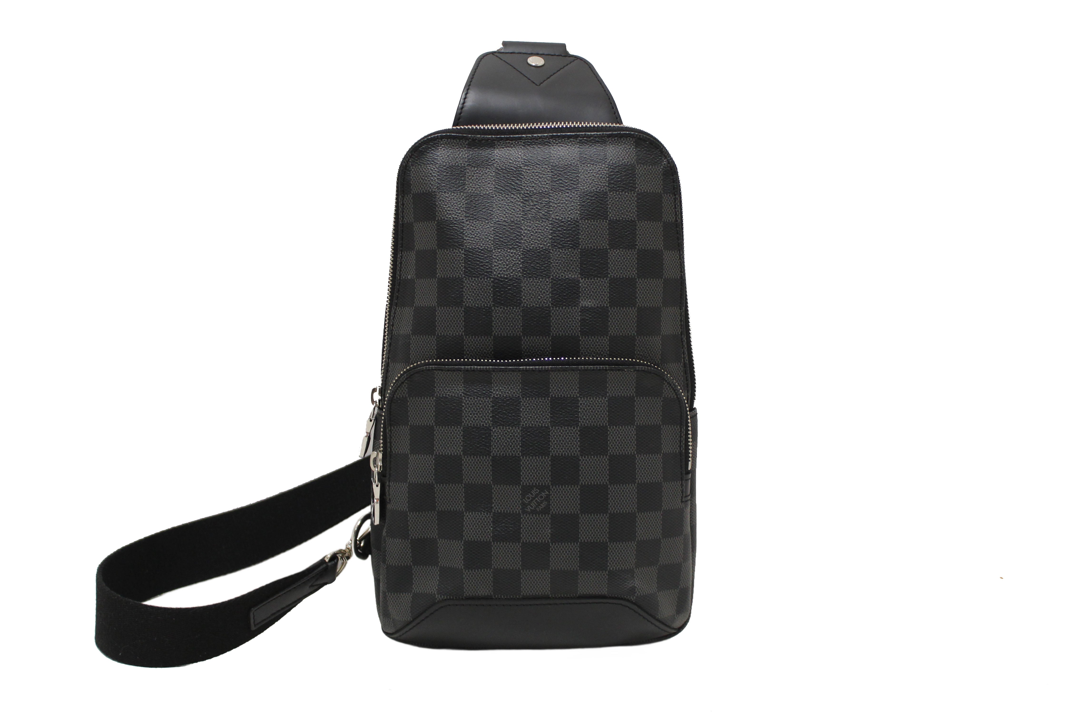Authentic Louis Vuitton Damier Graphite Canvas Avenue Sling Bag