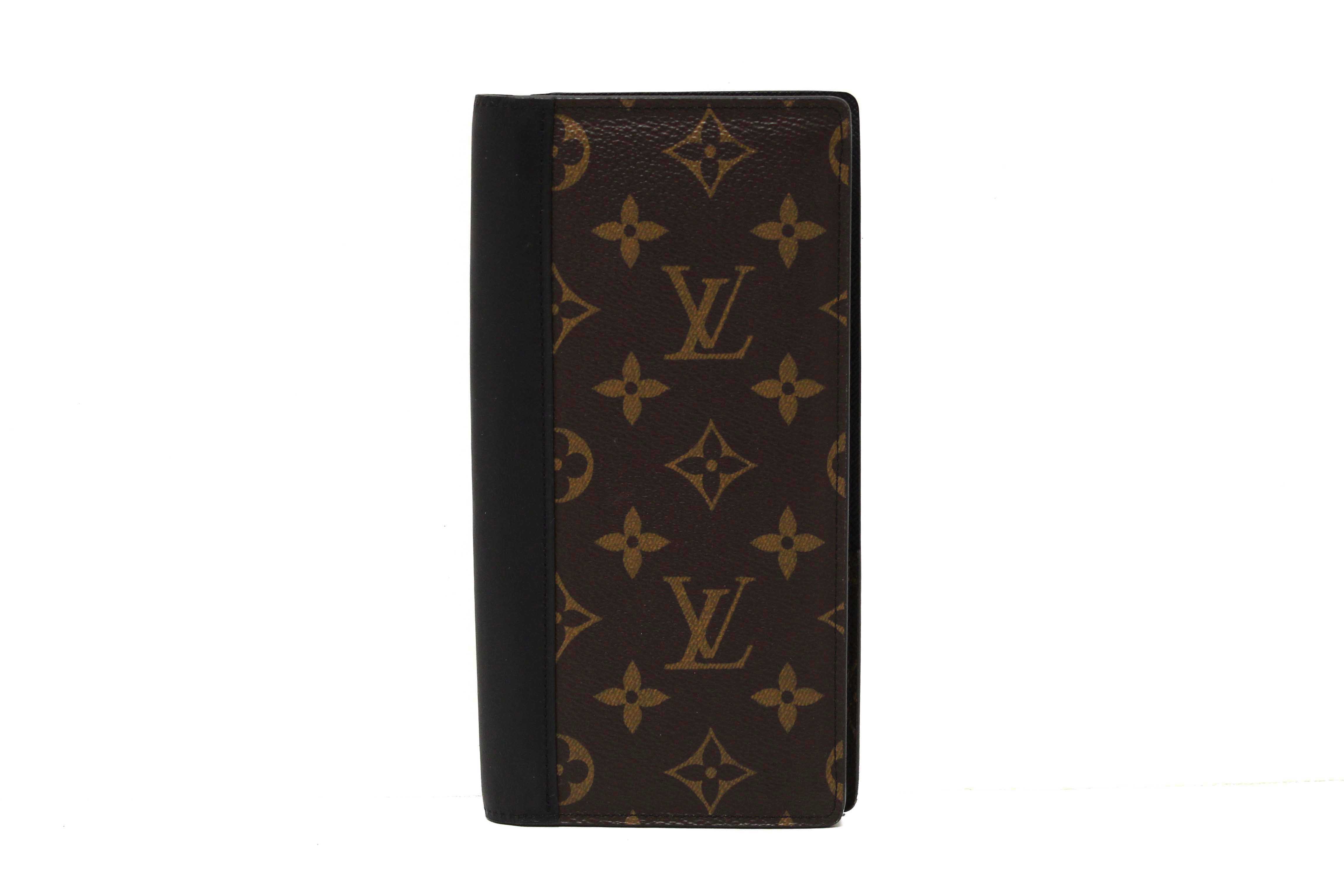 Authentic Louis Vuitton Macassar Monogram Brazza Long Wallet