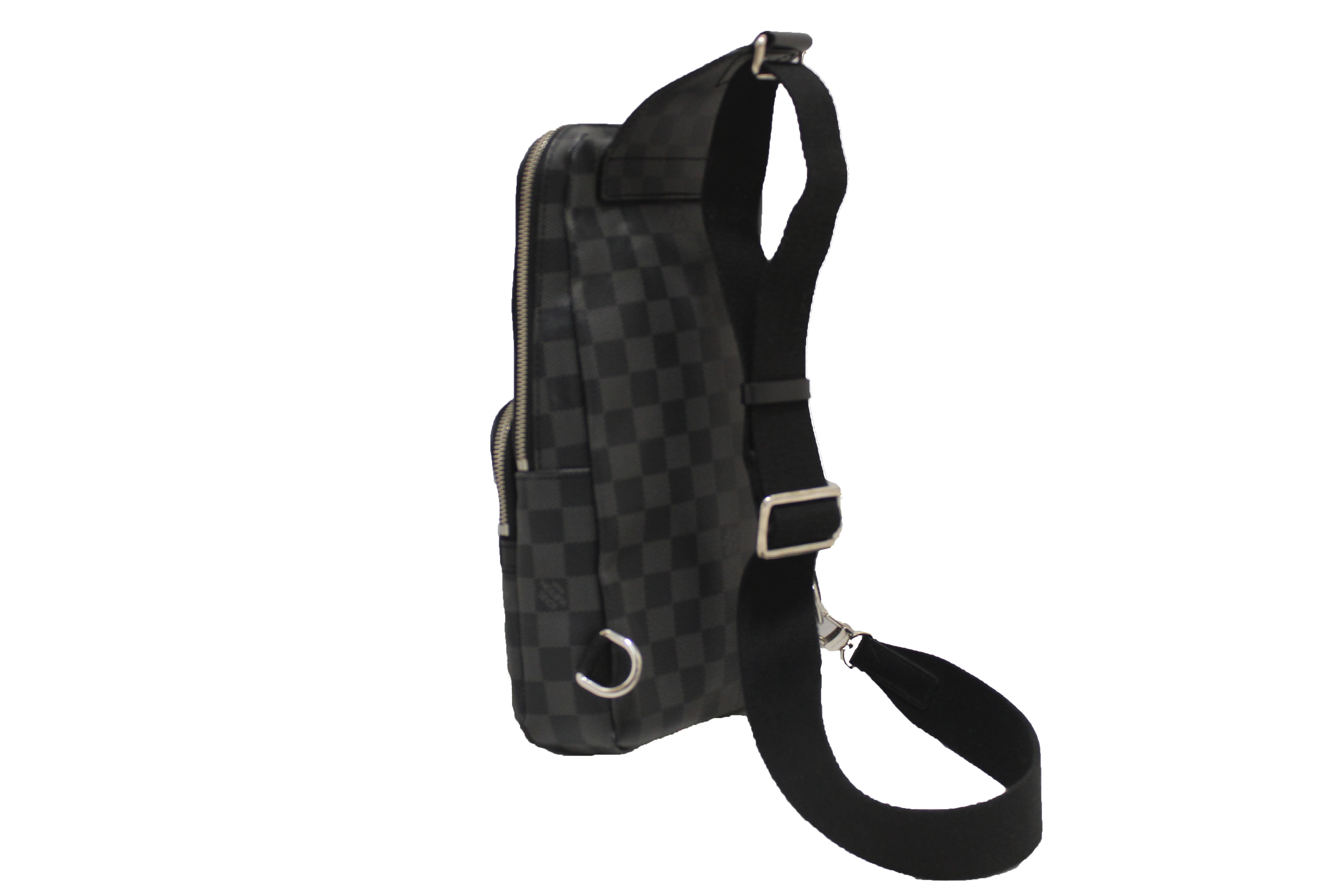 Authentic Louis Vuitton Damier Graphite Canvas Avenue Sling Bag