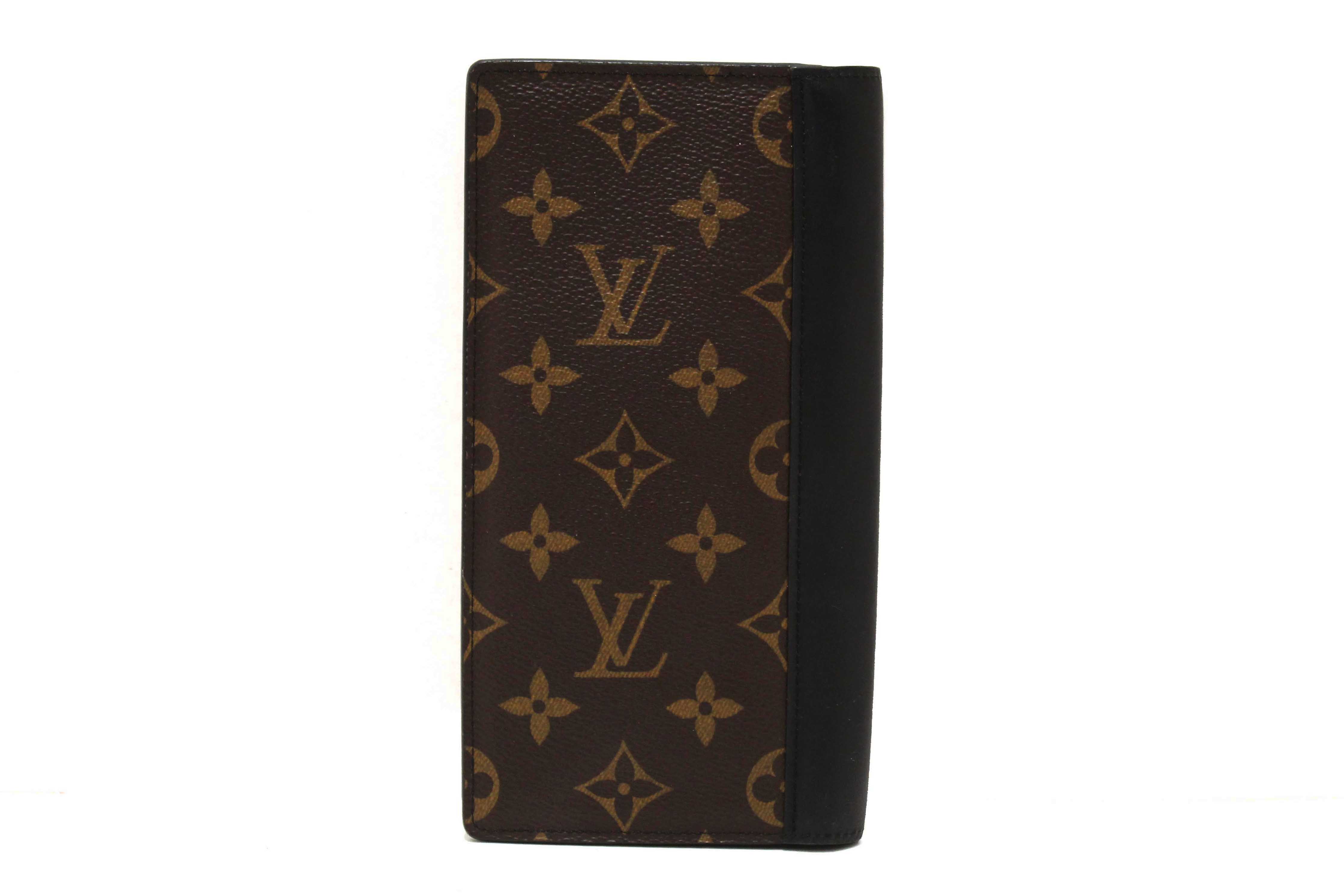 Authentic Louis Vuitton Macassar Monogram Brazza Long Wallet