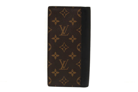 Authentic Louis Vuitton Macassar Monogram Brazza Long Wallet