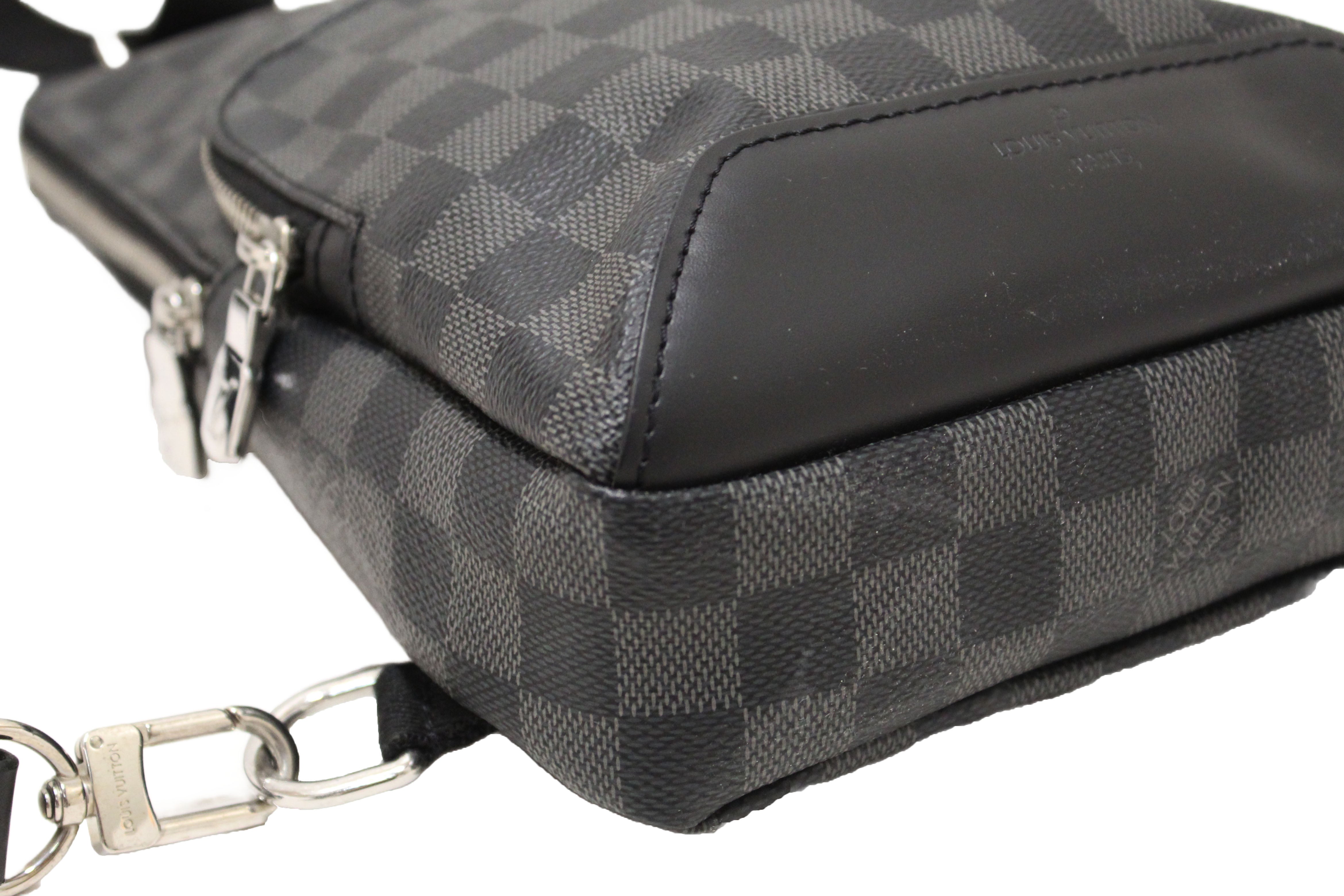 Authentic Louis Vuitton Damier Graphite Canvas Avenue Sling Bag