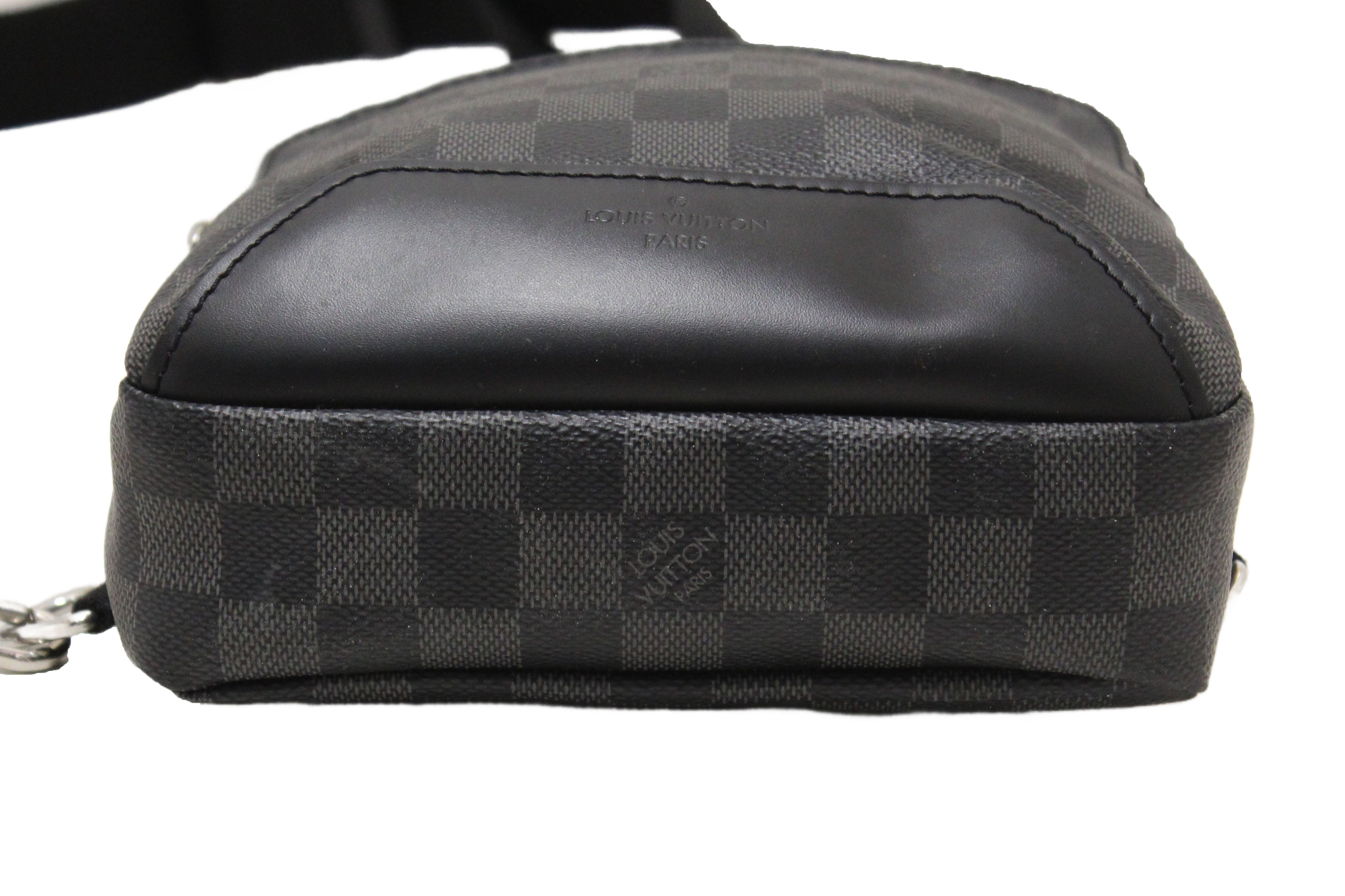 Authentic Louis Vuitton Damier Graphite Canvas Avenue Sling Bag