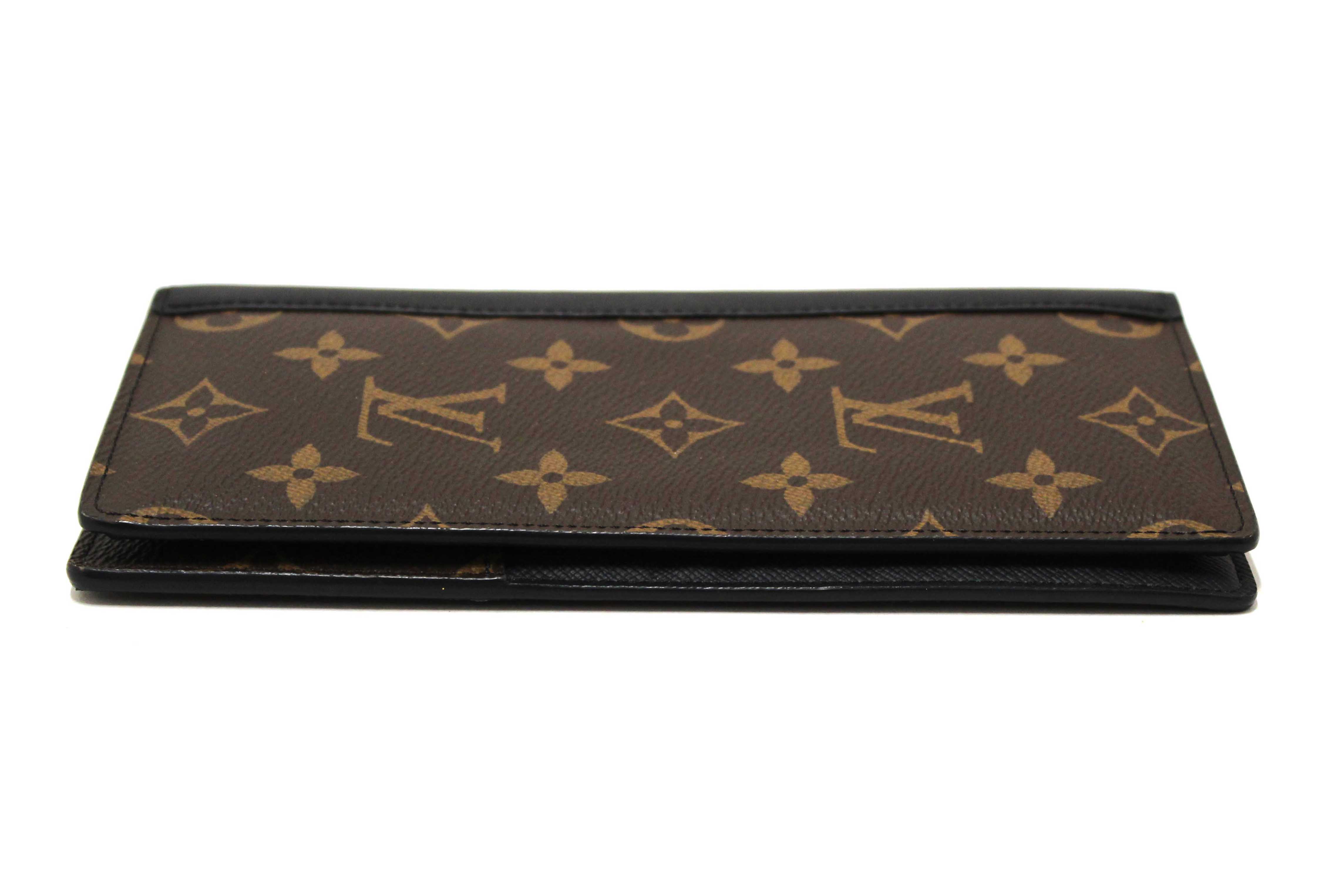 Authentic Louis Vuitton Macassar Monogram Brazza Long Wallet