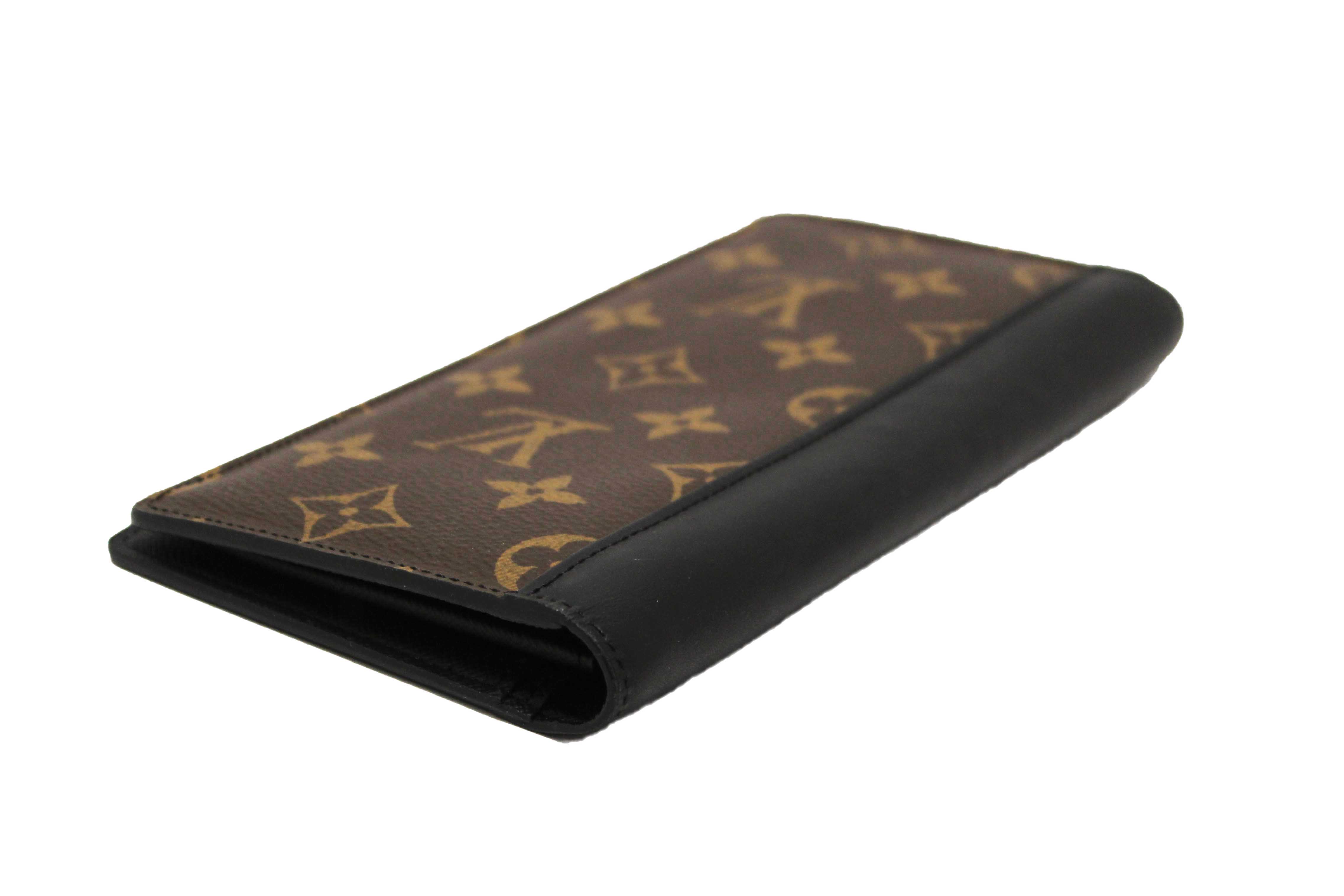 Authentic Louis Vuitton Macassar Monogram Brazza Long Wallet