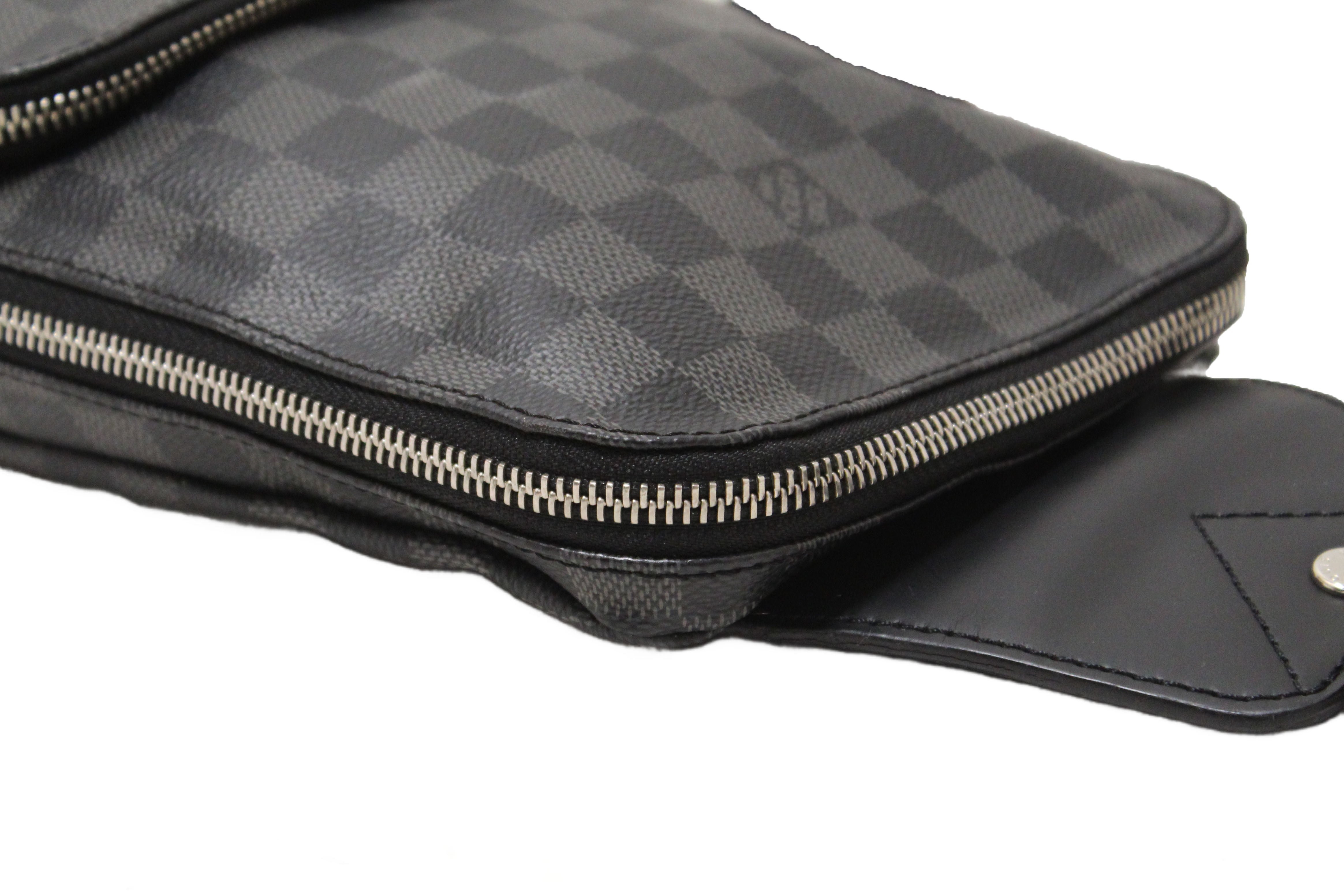 Authentic Louis Vuitton Damier Graphite Canvas Avenue Sling Bag