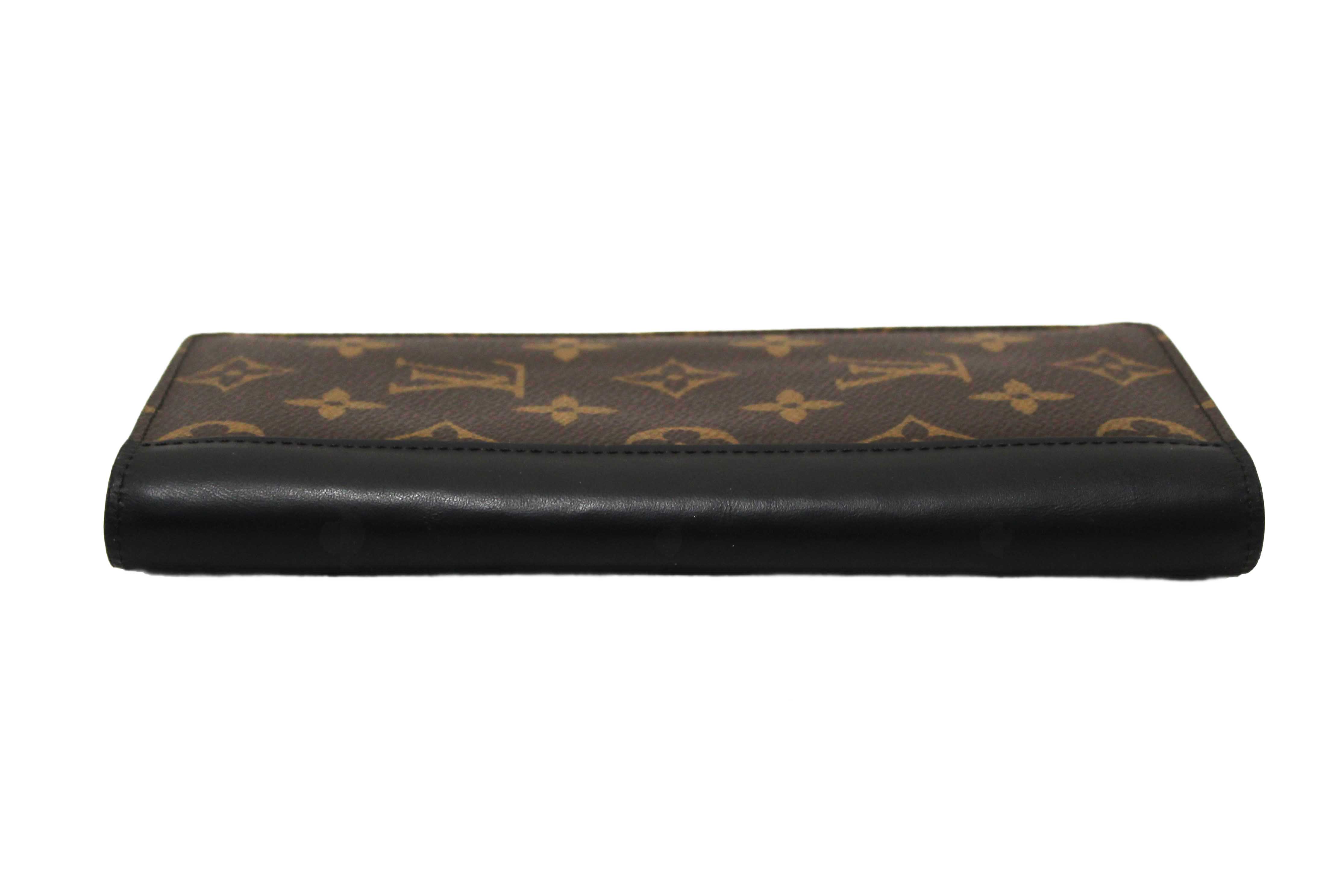 Authentic Louis Vuitton Macassar Monogram Brazza Long Wallet