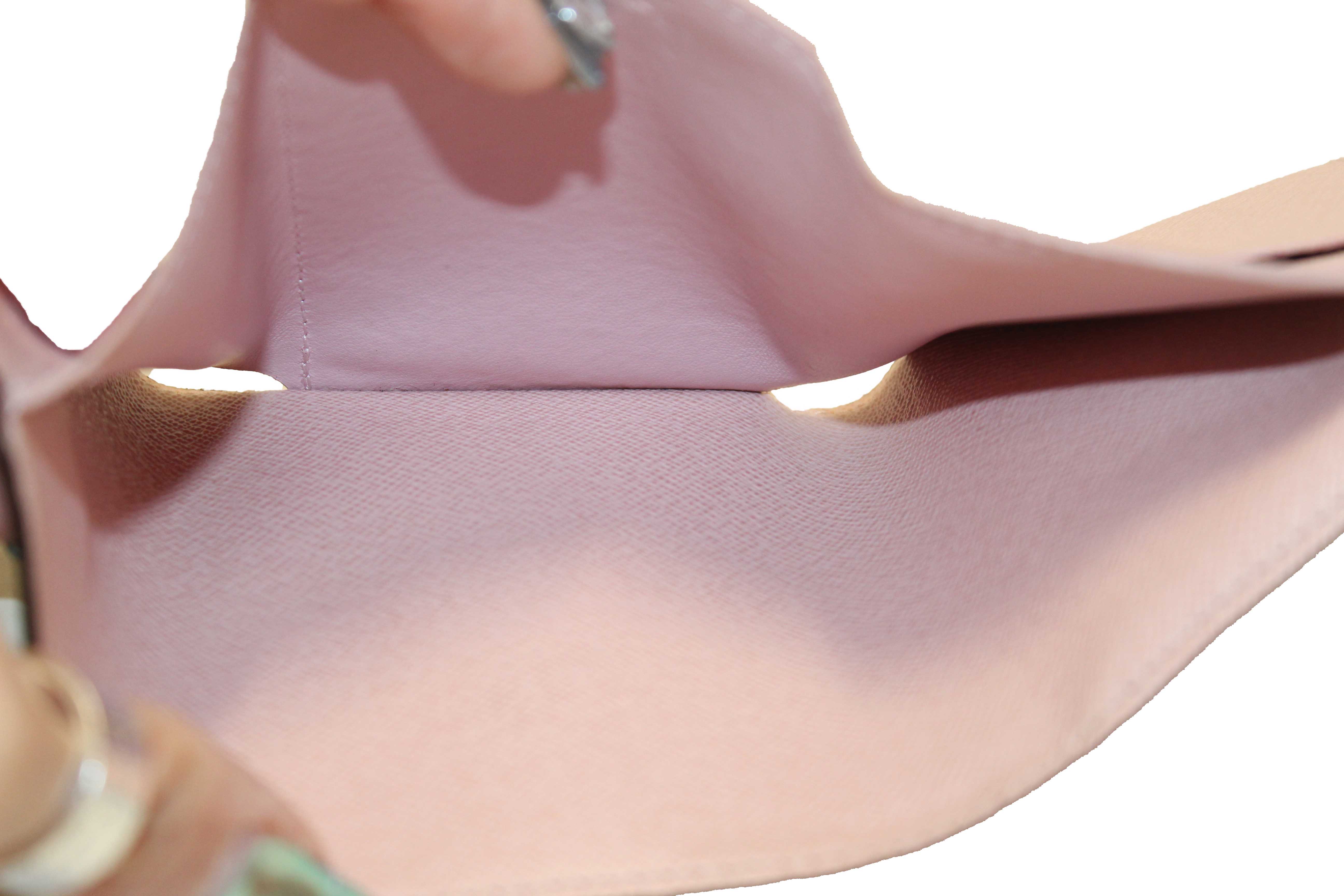 Authentic Louis Vuitton Classic Monogram Rose Ballerine Pink Victorine Wallet