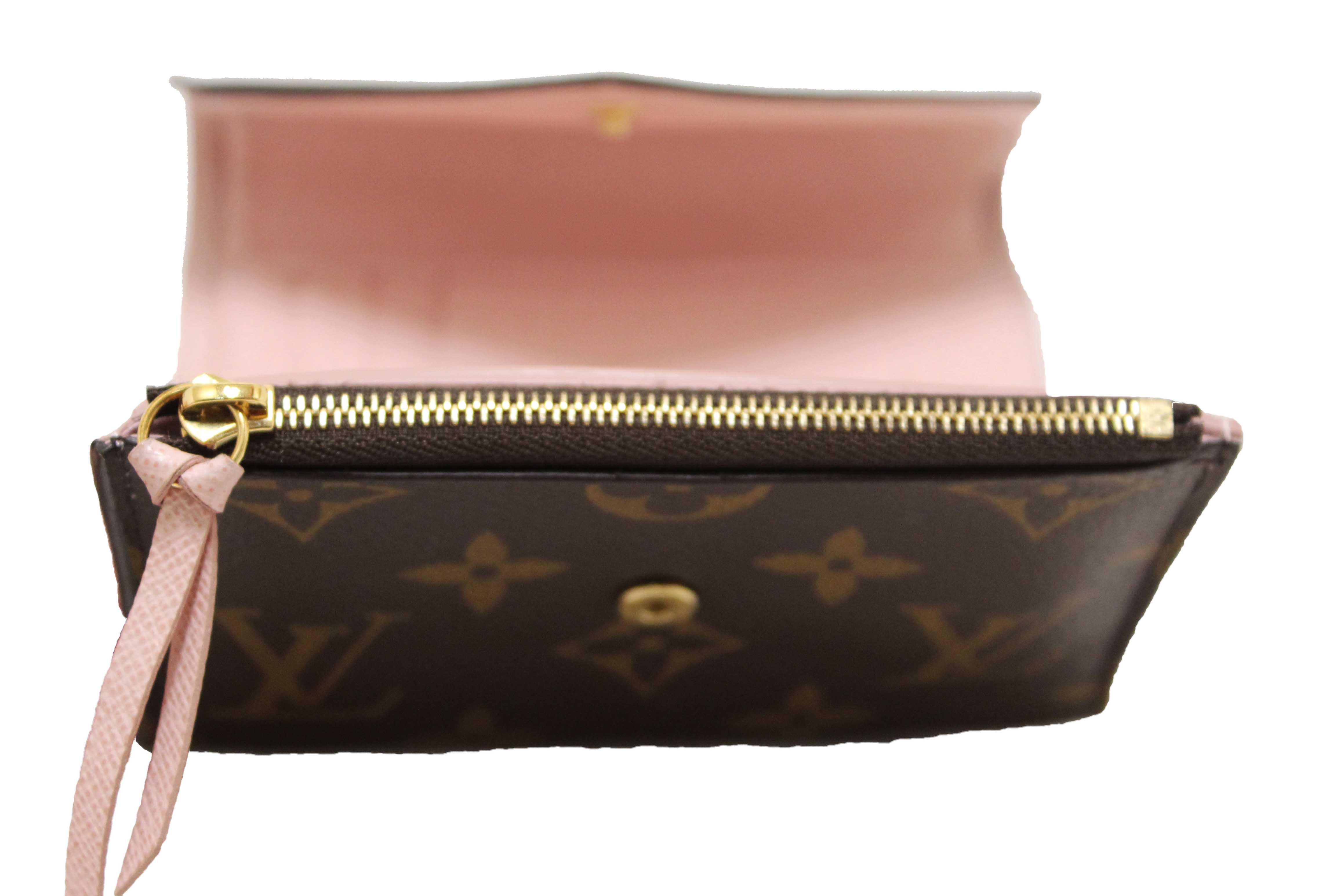Authentic Louis Vuitton Classic Monogram Rose Ballerine Pink Victorine Wallet