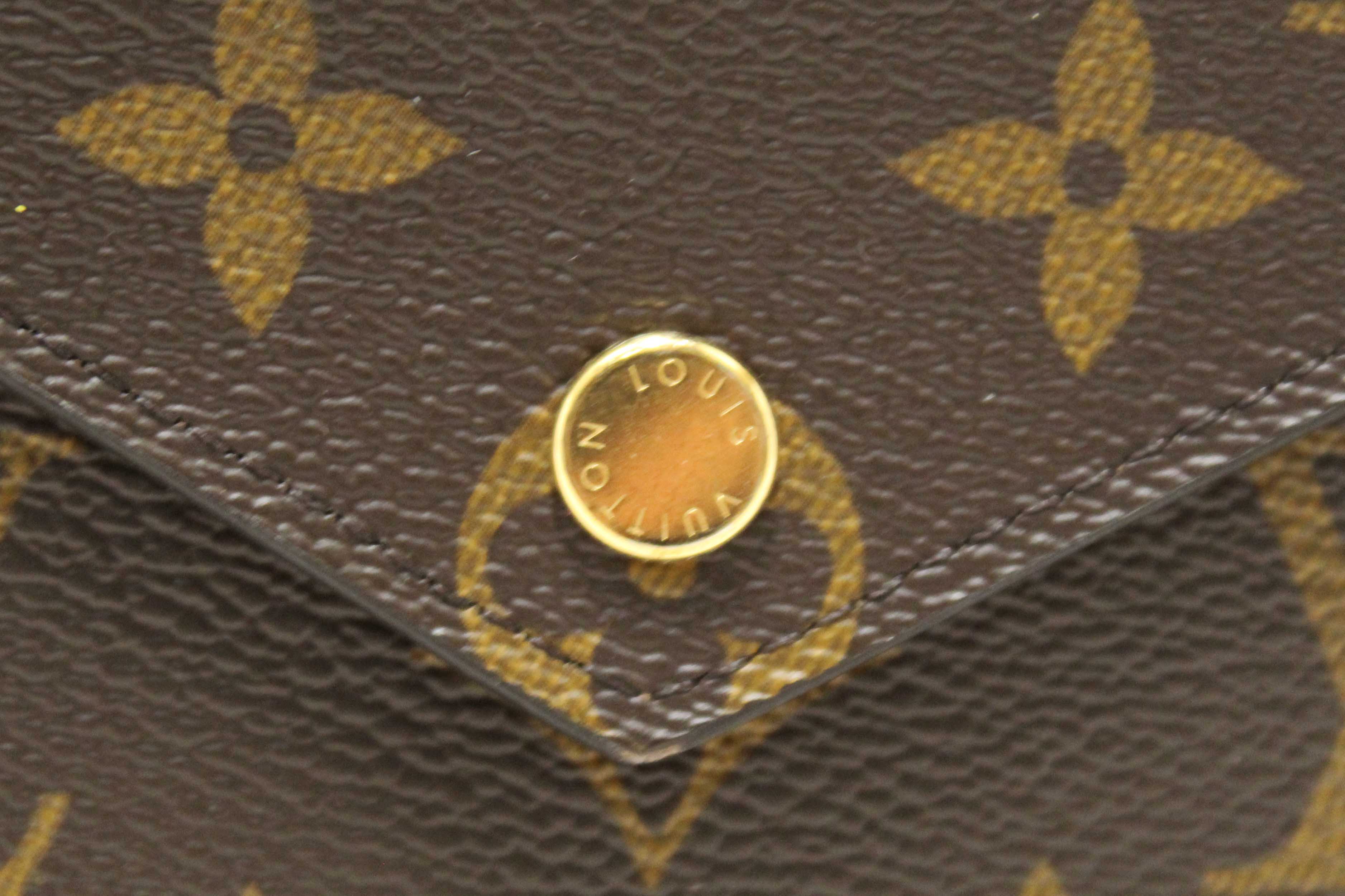 Authentic Louis Vuitton Classic Monogram Rose Ballerine Pink Victorine Wallet