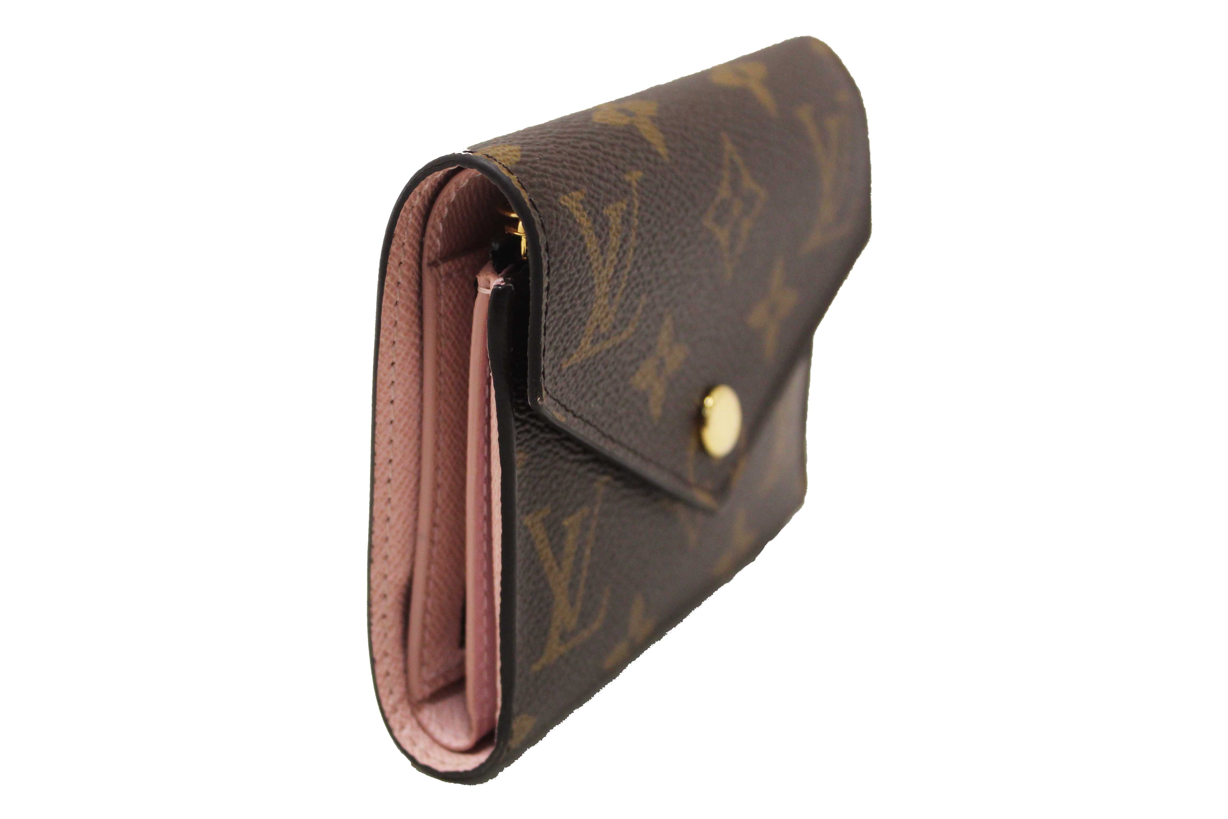 Authentic Louis Vuitton Classic Monogram Rose Ballerine Pink Victorine Wallet