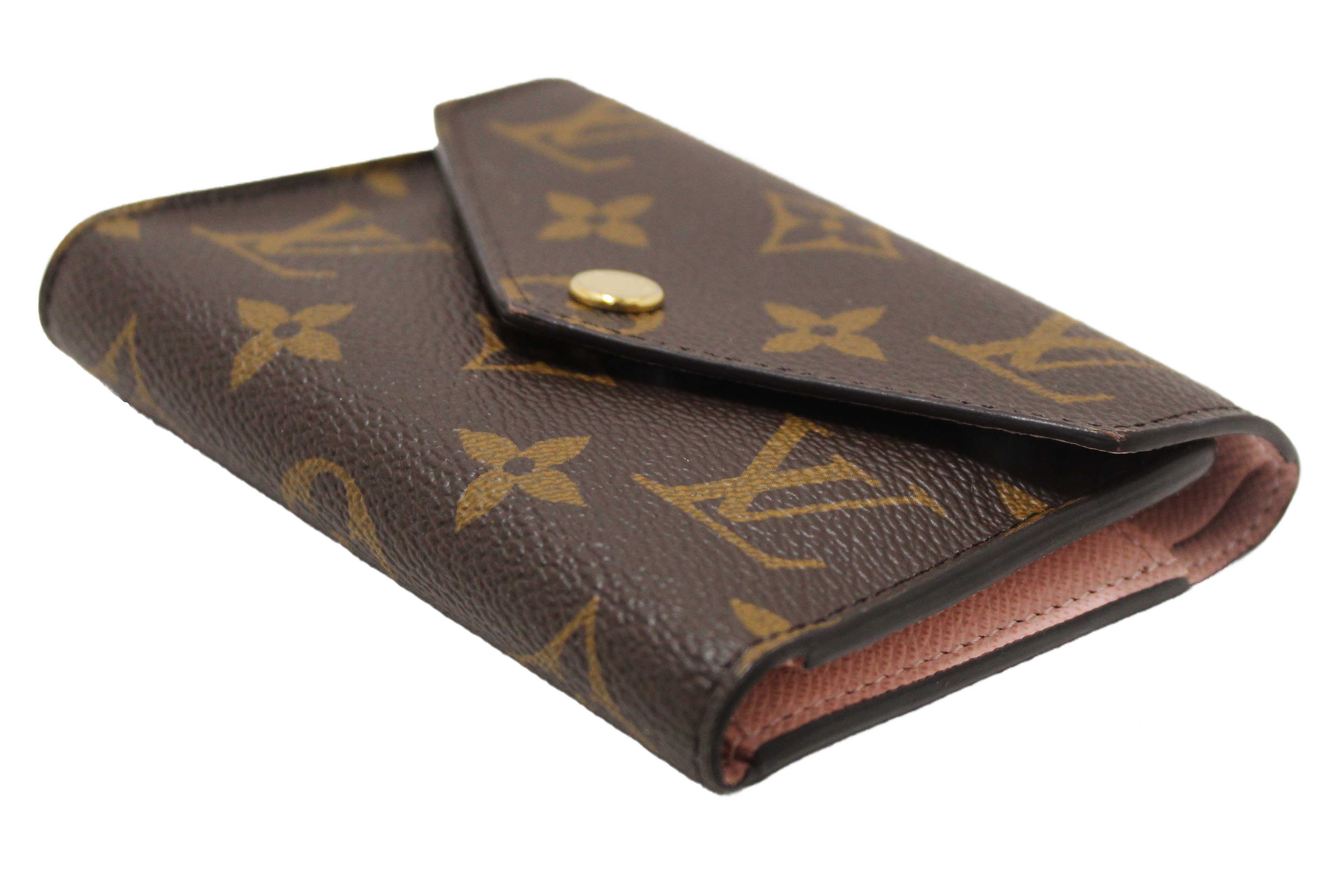 Authentic Louis Vuitton Classic Monogram Rose Ballerine Pink Victorine Wallet