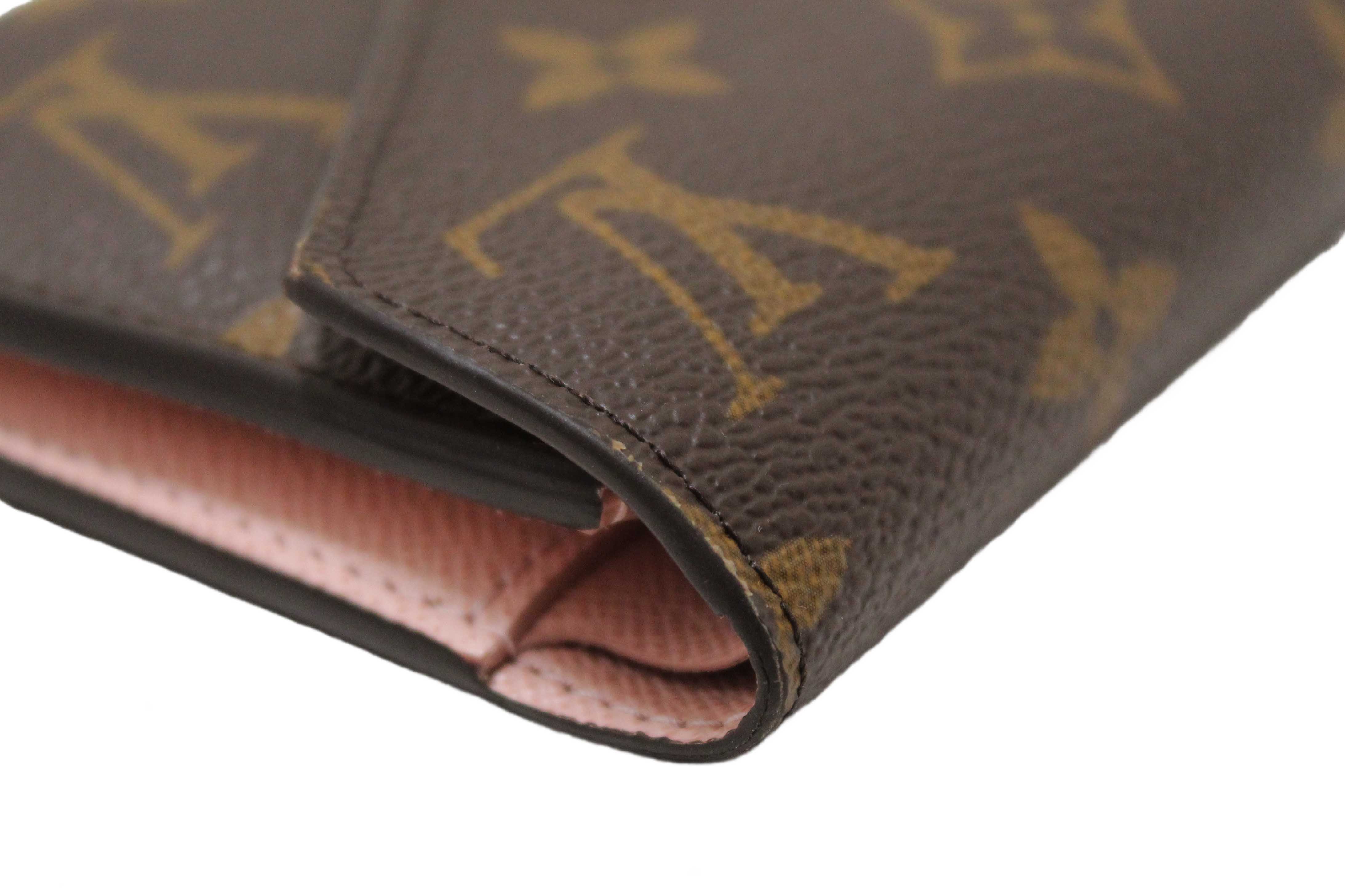 Authentic Louis Vuitton Classic Monogram Rose Ballerine Pink Victorine Wallet