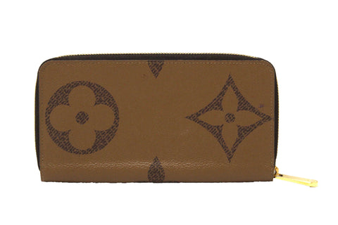 Authentic Louis Vuitton Giant Monogram Reverse Canvas Zippy Wallet