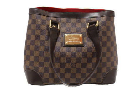 Authentic Louis Vuitton Damier Ebene Hampstead PM Handbag