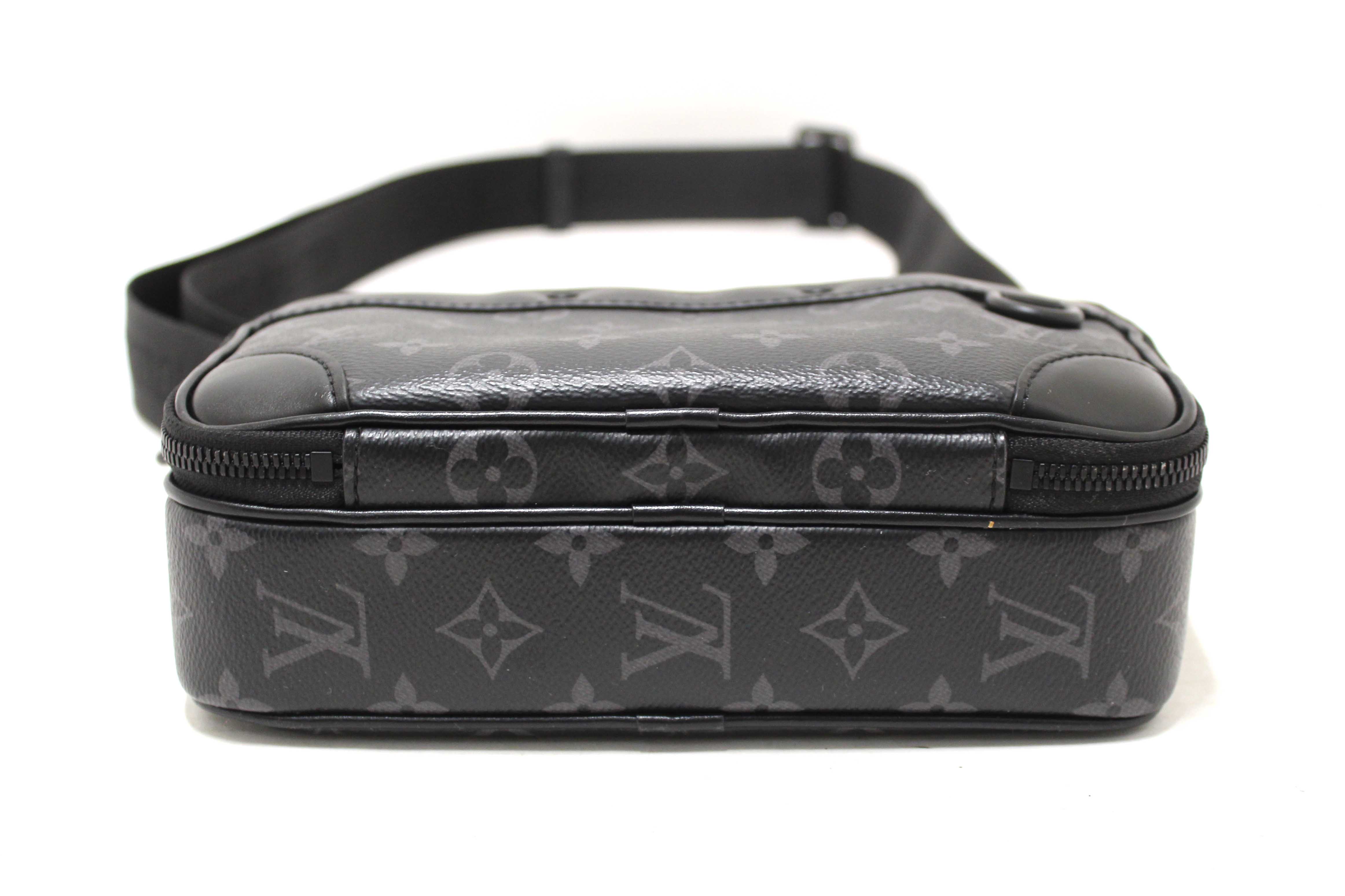 Authentic Louis Vuitton Classic Monogram Eclipse Canvas Alpha Messenger Bag