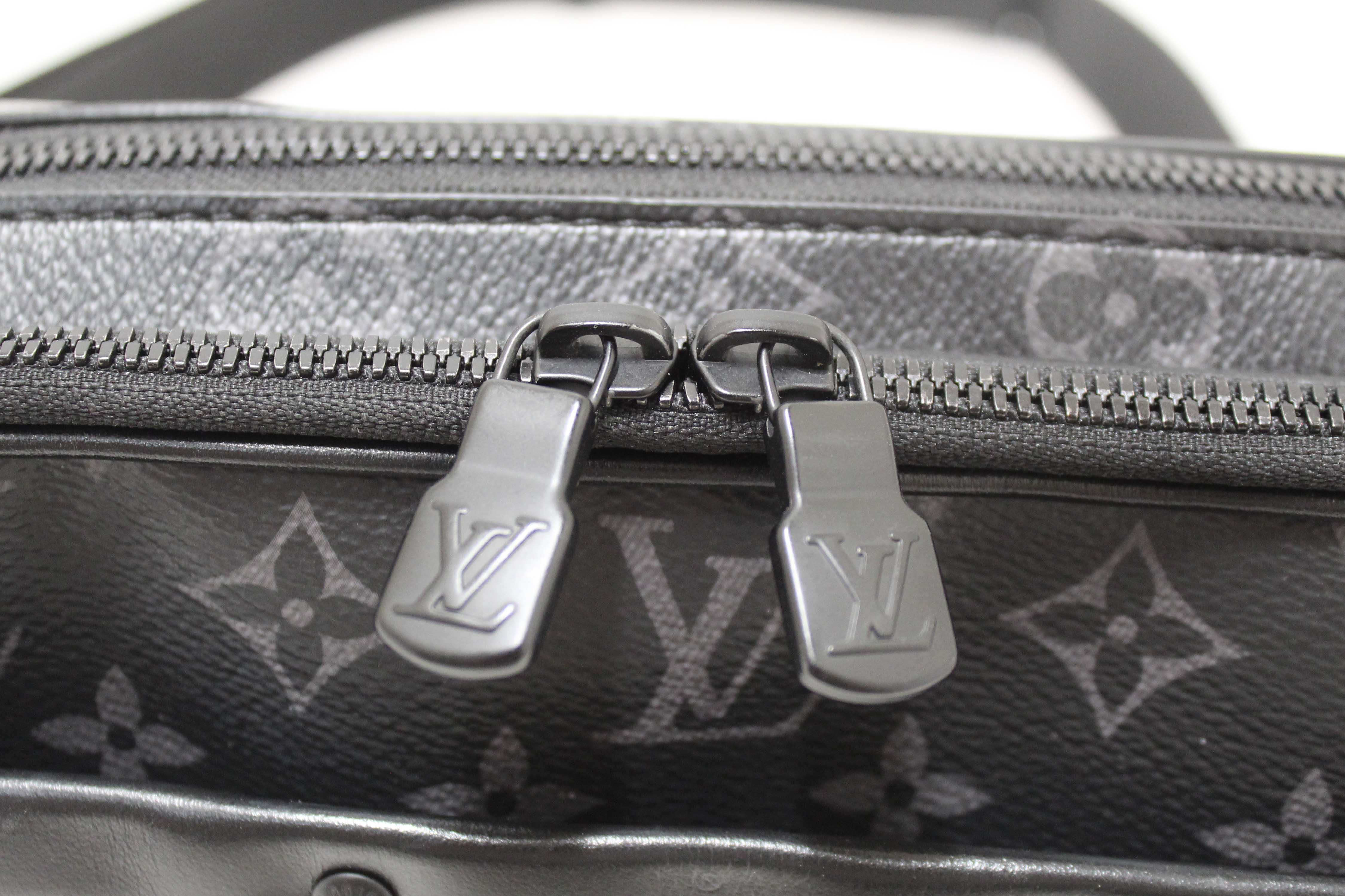 Authentic Louis Vuitton Classic Monogram Eclipse Canvas Alpha Messenger Bag