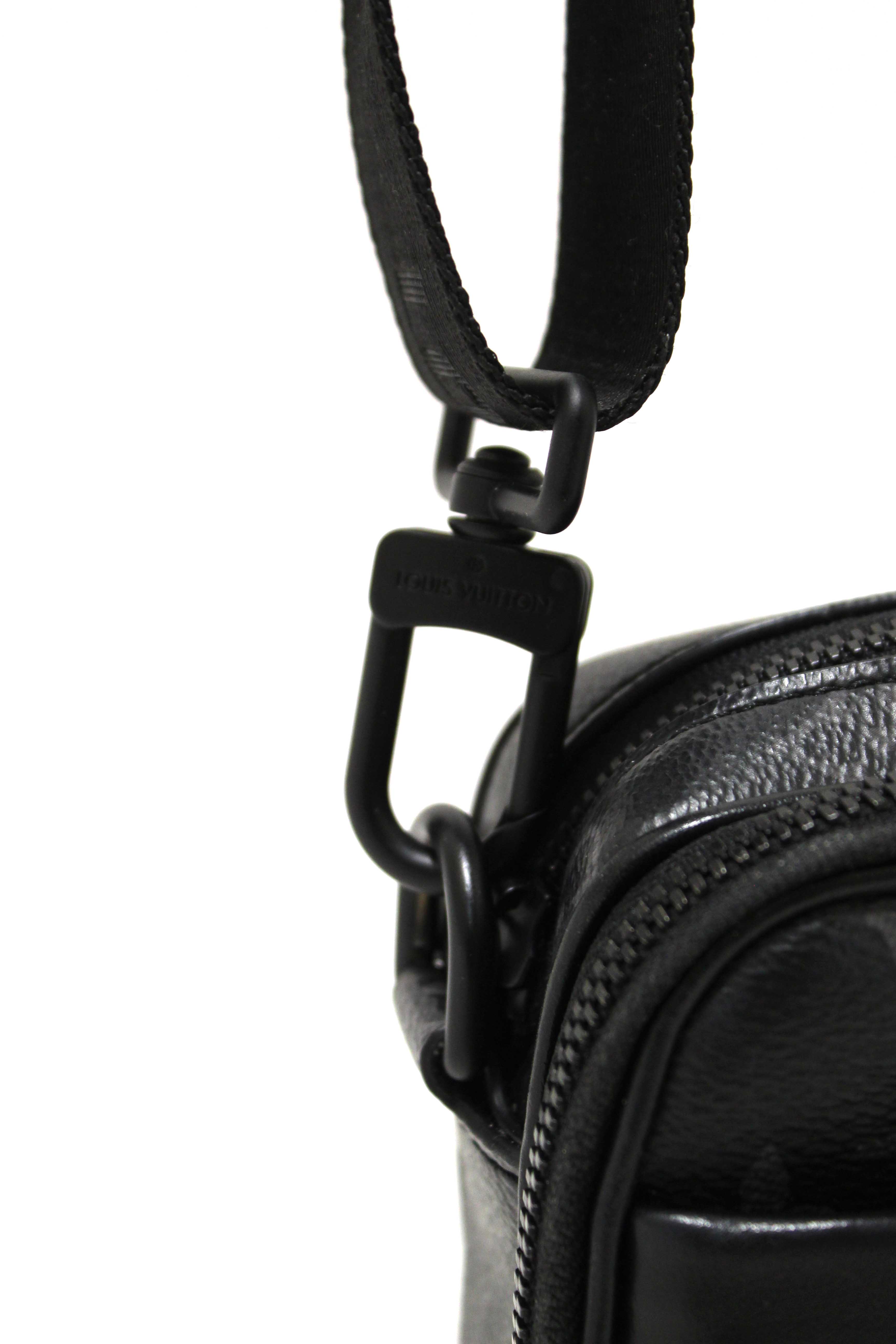 Authentic Louis Vuitton Classic Monogram Eclipse Canvas Alpha Messenger Bag