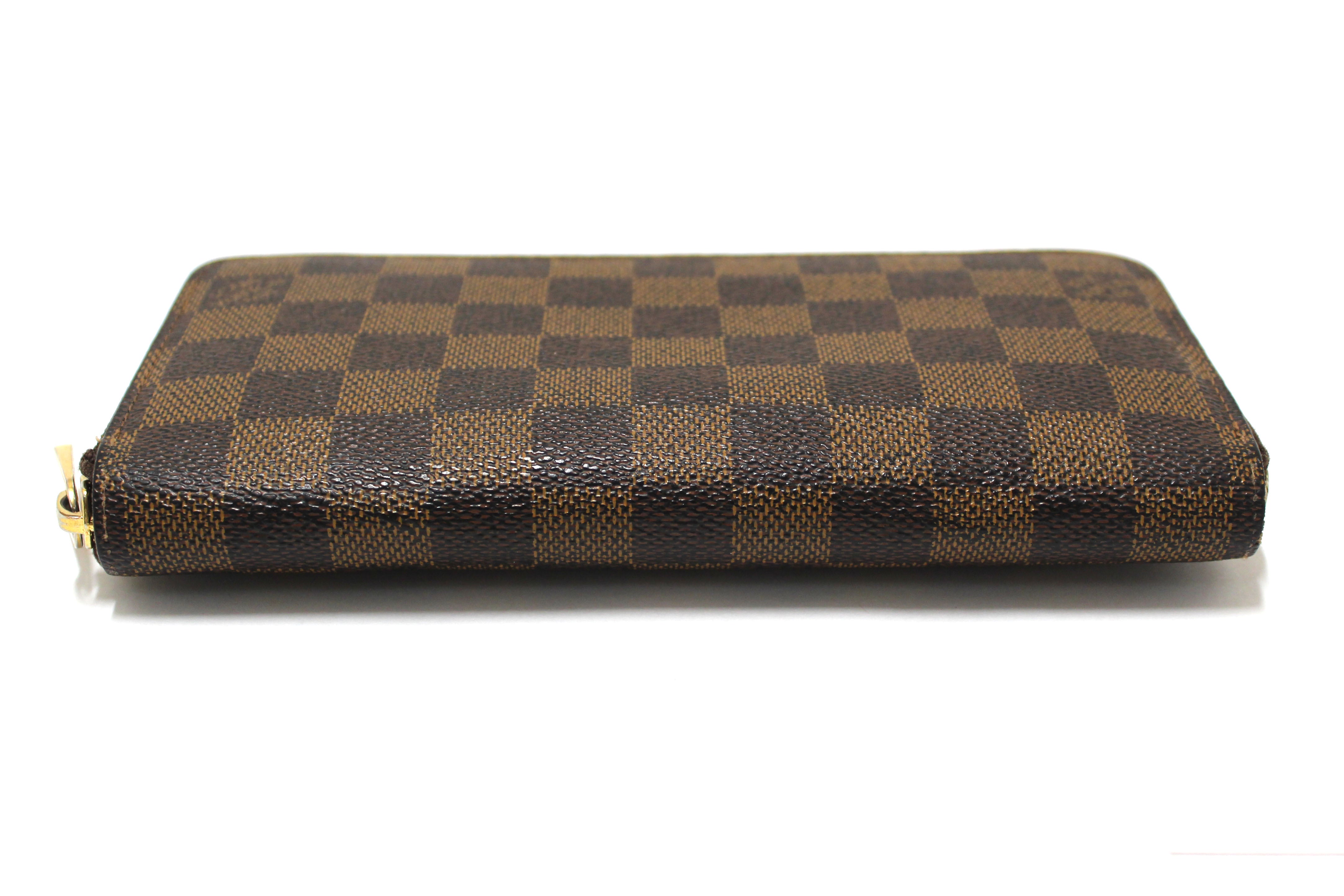 Authentic Louis Vuitton Damier Ebene Zippy Wallet