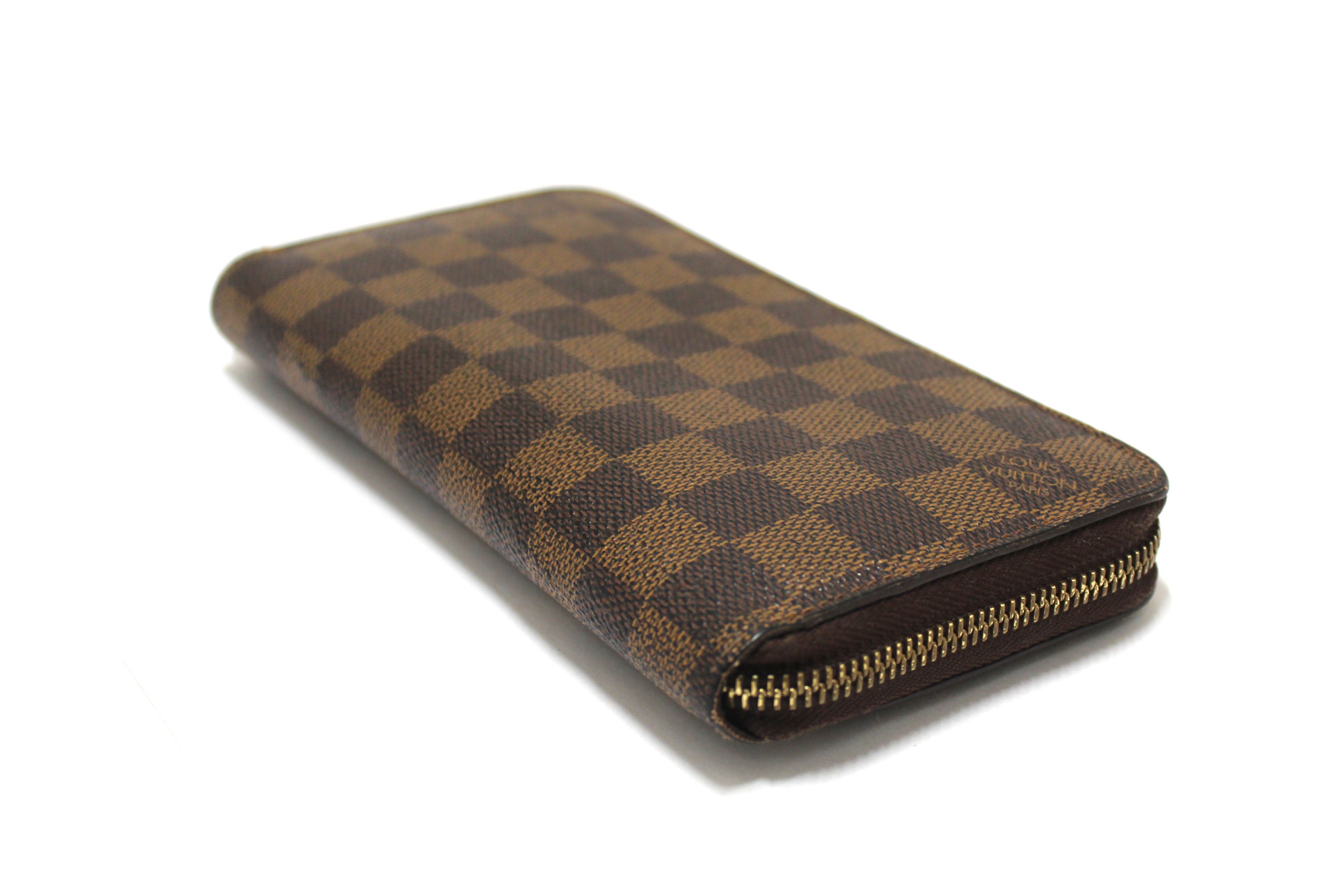 Authentic Louis Vuitton Damier Ebene Zippy Wallet