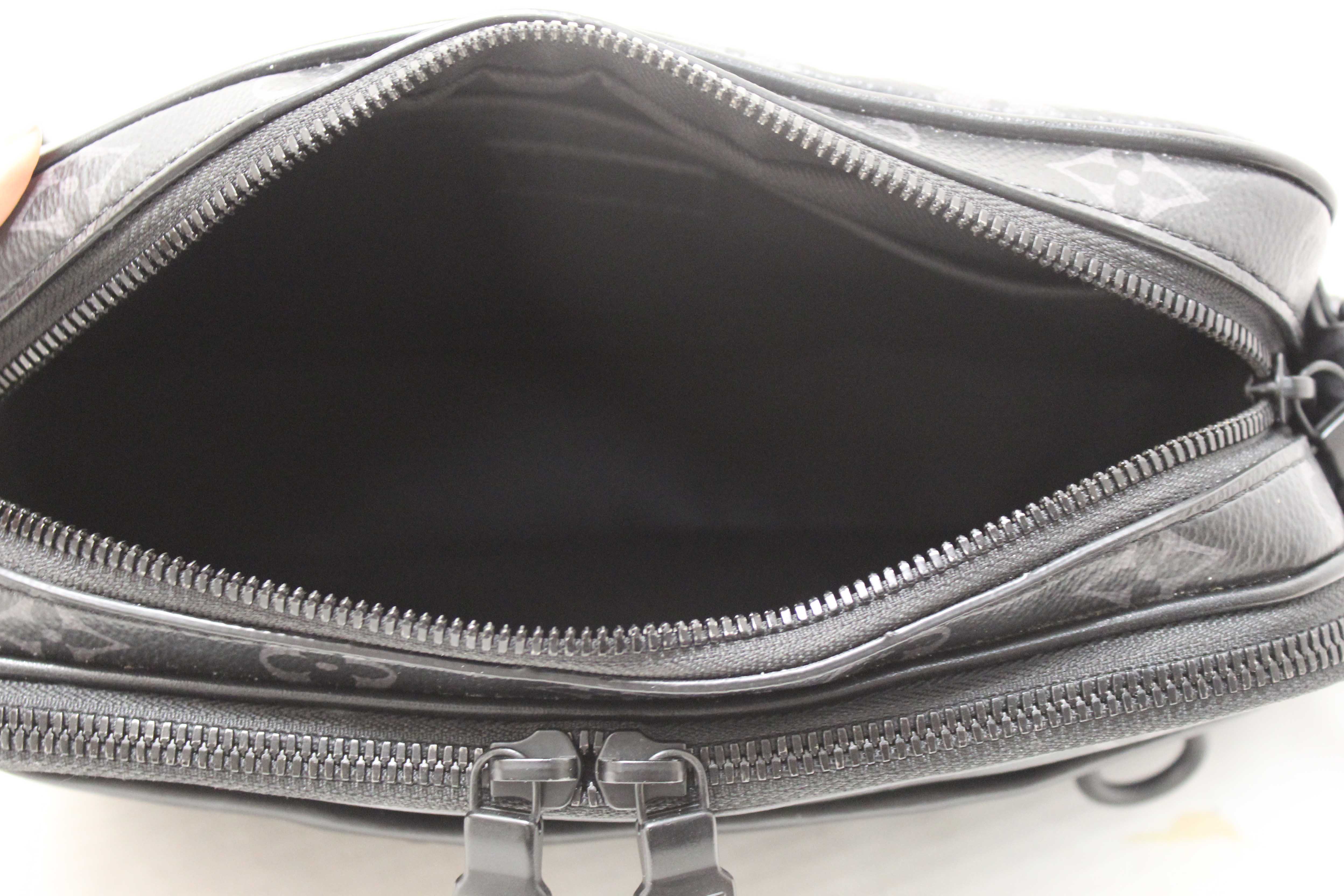 Authentic Louis Vuitton Classic Monogram Eclipse Canvas Alpha Messenger Bag