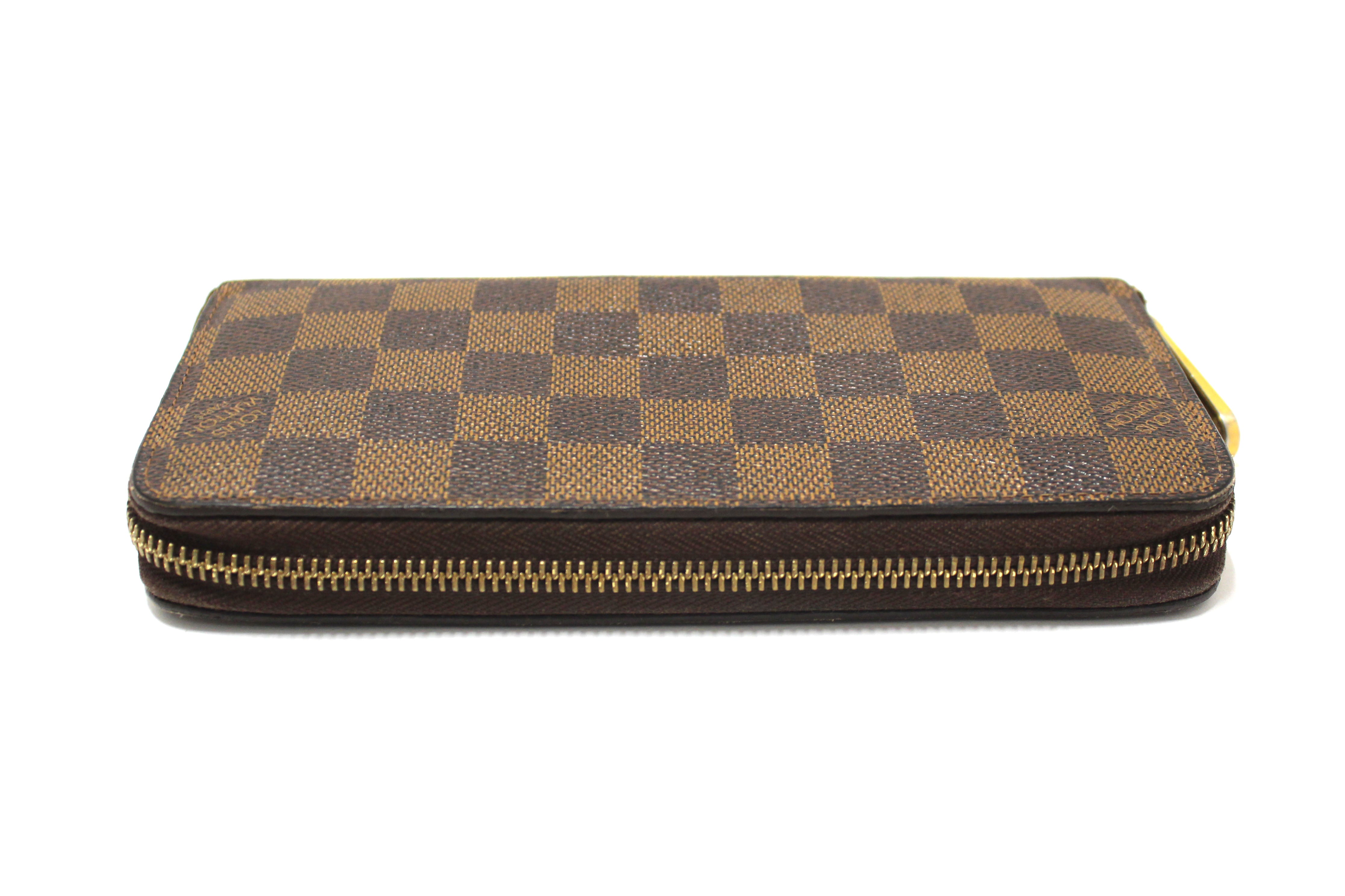 Authentic Louis Vuitton Damier Ebene Zippy Wallet
