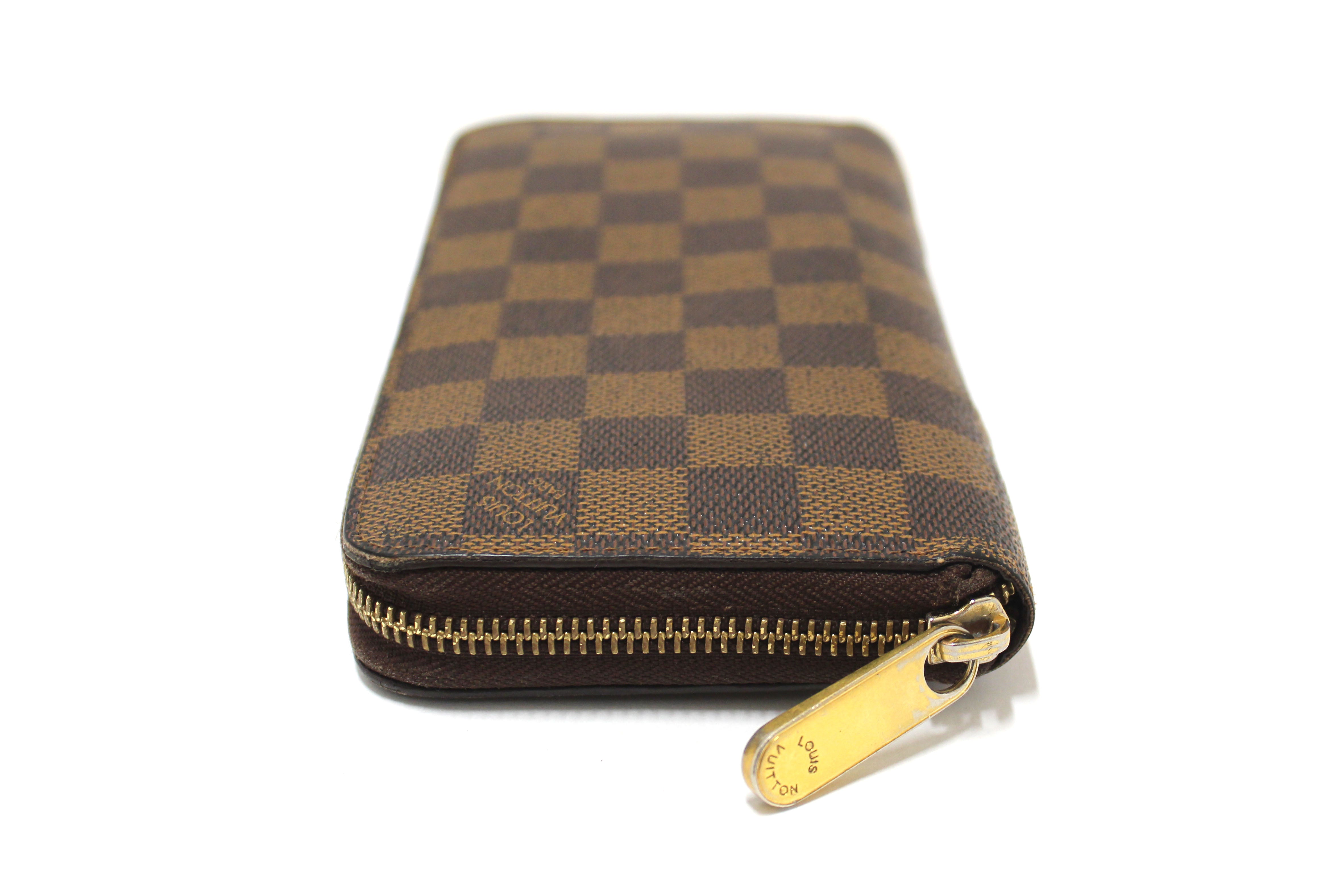 Authentic Louis Vuitton Damier Ebene Zippy Wallet