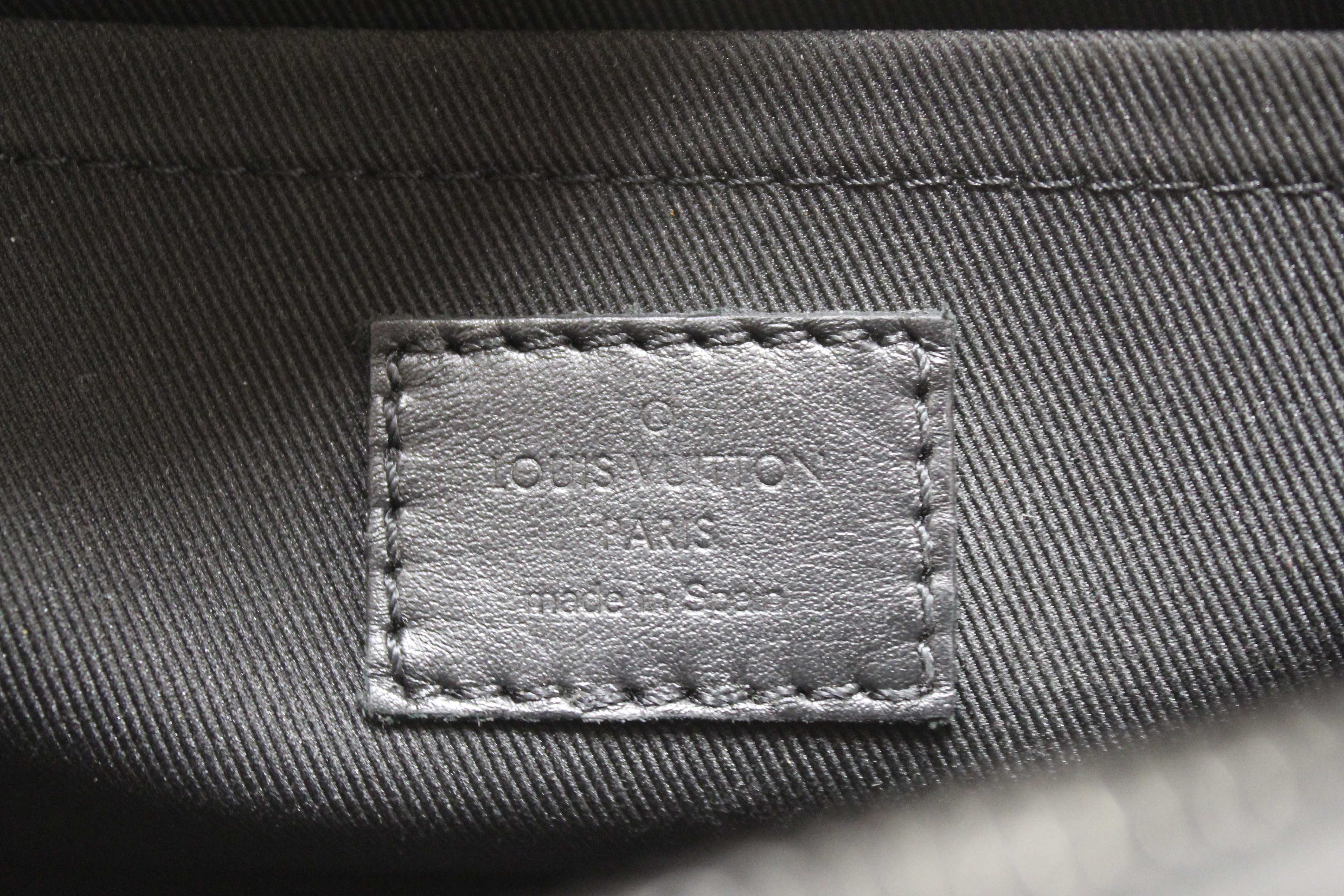 Authentic Louis Vuitton Classic Monogram Eclipse Canvas Alpha Messenger Bag