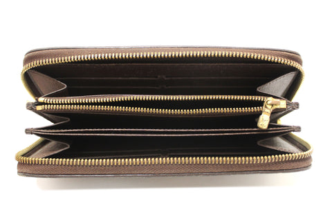 Authentic Louis Vuitton Damier Ebene Zippy Wallet