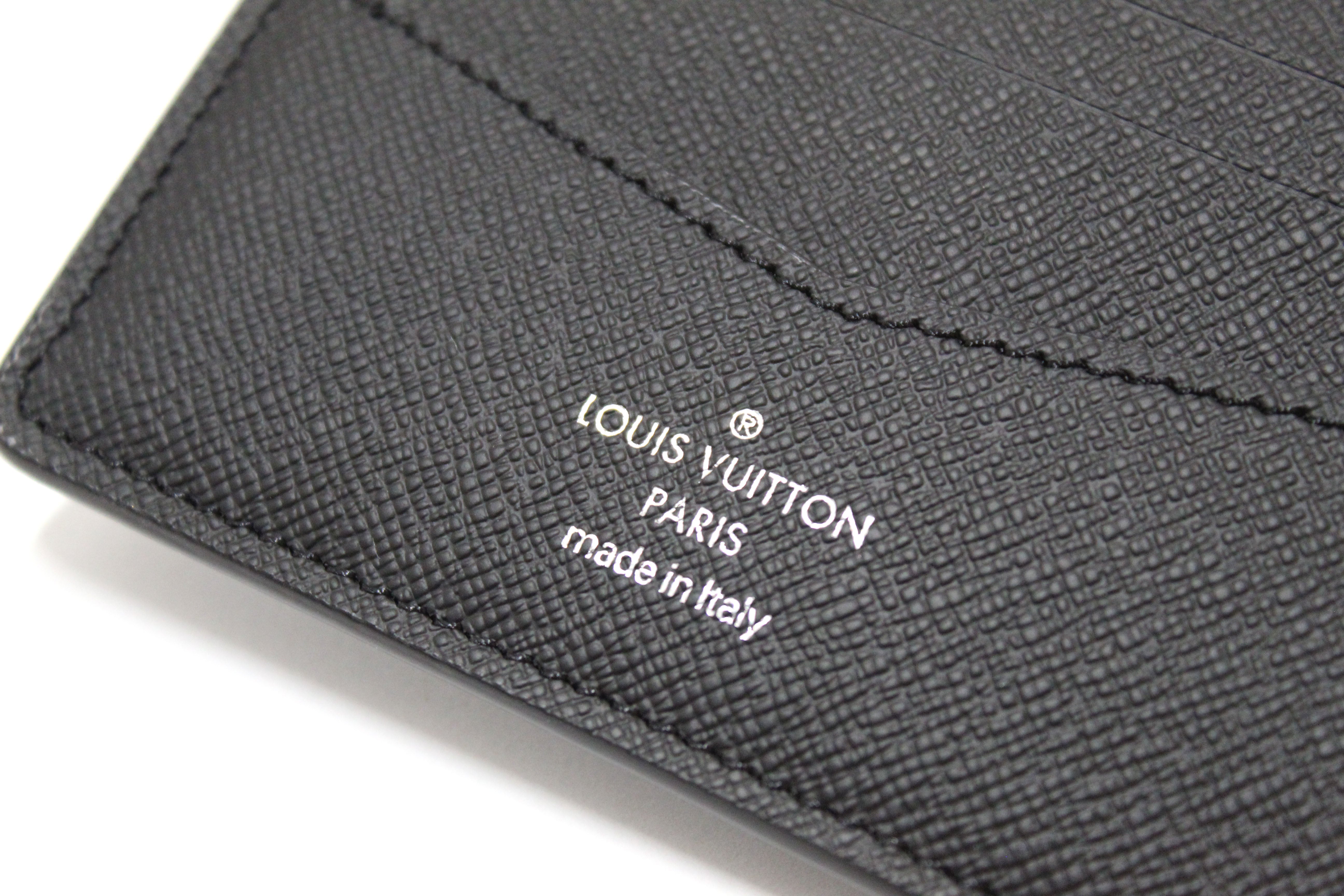 NEW Authentic Louis Vuitton Grey Black Monogram Eclipse Canvas Men's Multiple Wallet