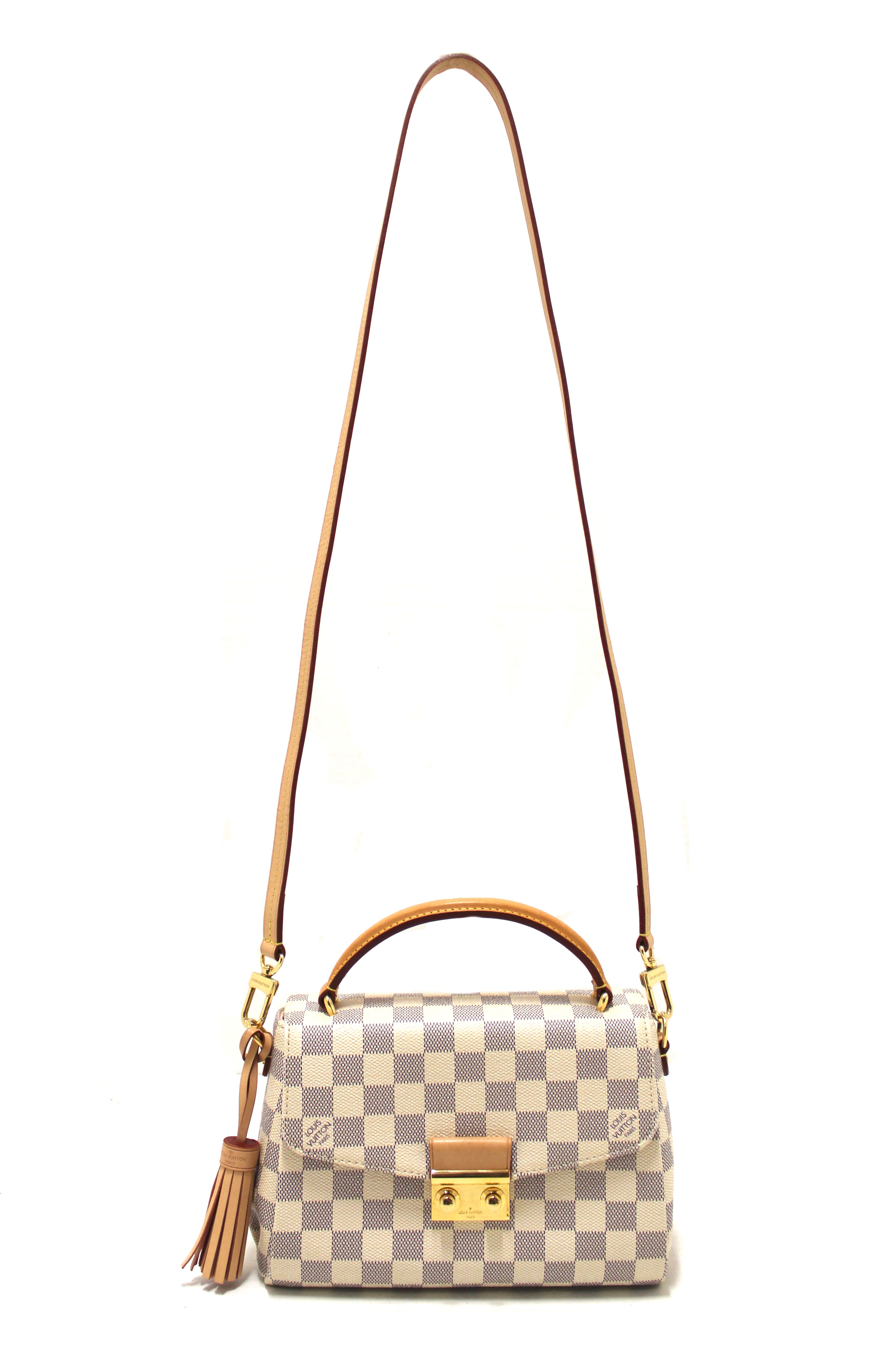 Handbags Louis Vuitton LV Croisette Bag in Damier Azur New