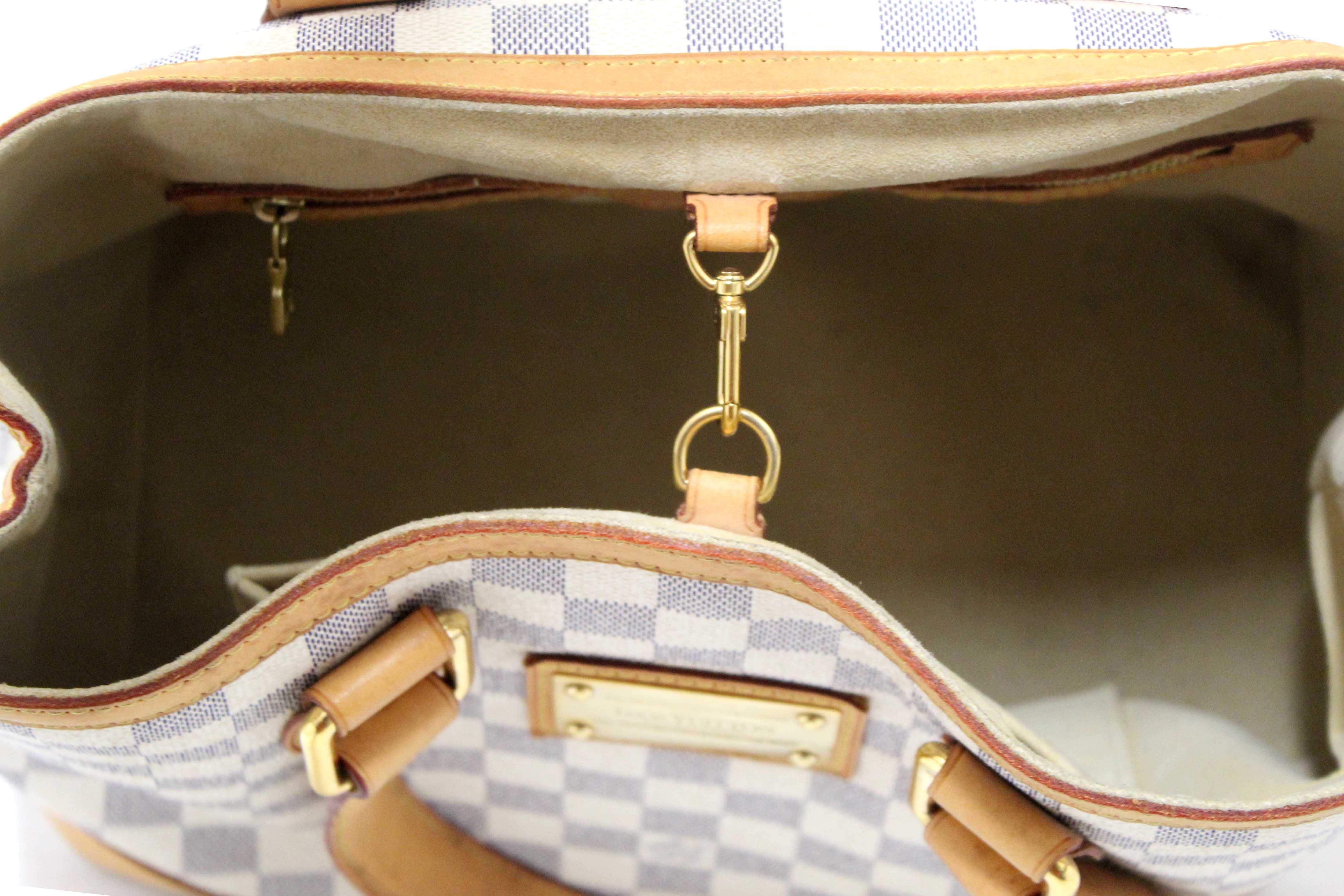 Authentic Louis Vuitton Damier Azur Canvas Hampstead PM Tote Bag