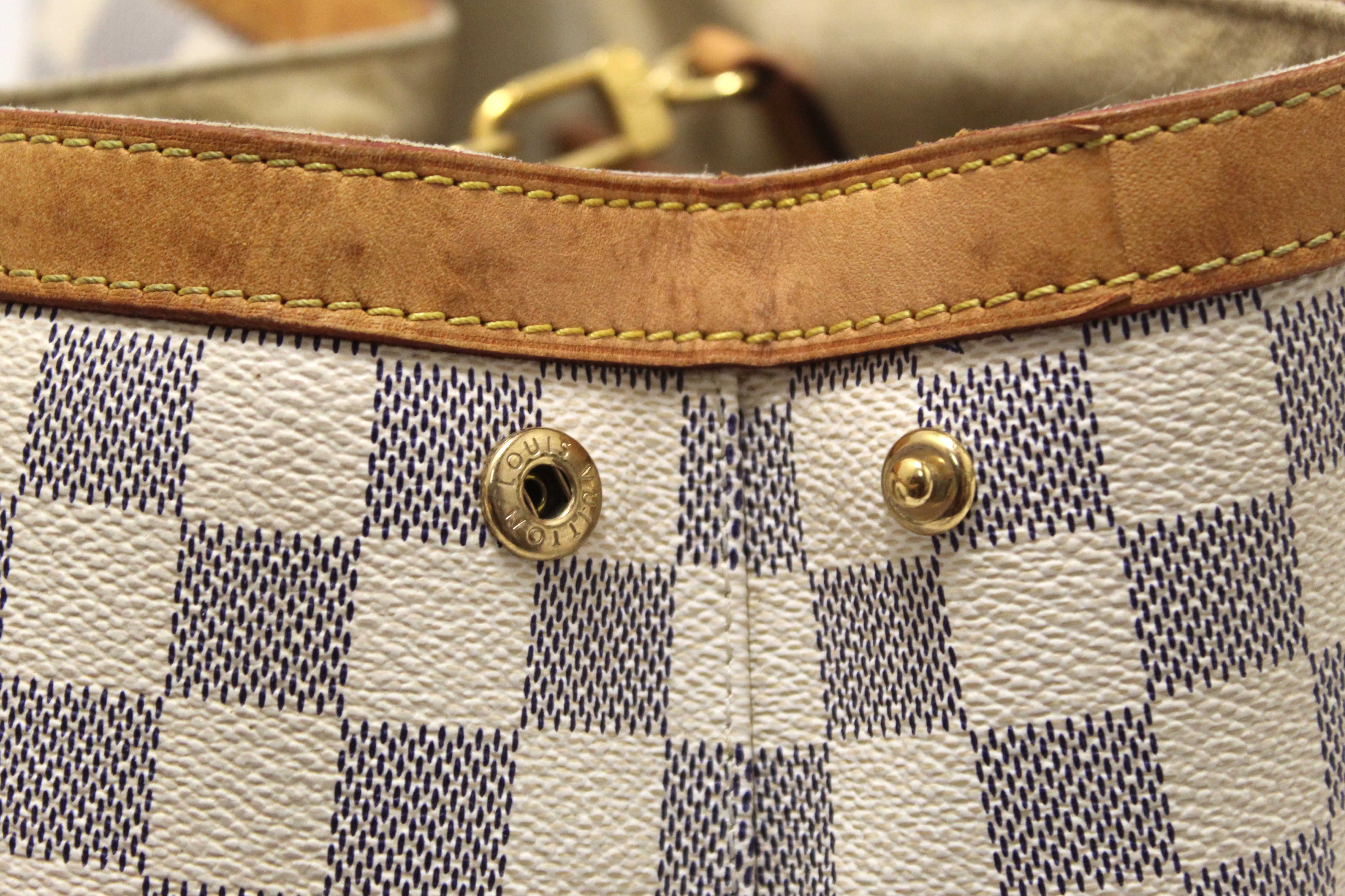 Authentic Louis Vuitton Damier Azur Canvas Hampstead PM Tote Bag
