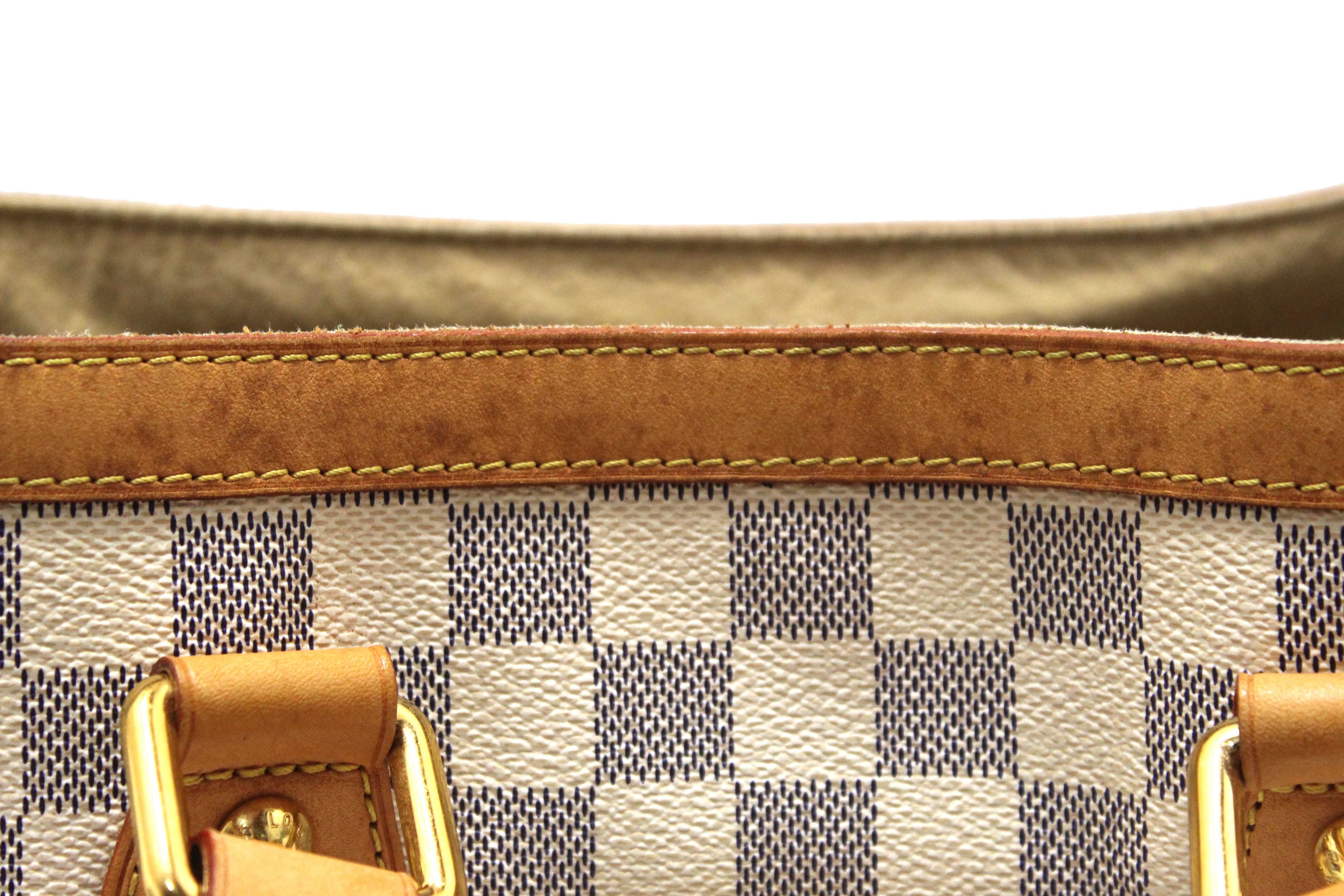 Authentic Louis Vuitton Damier Azur Canvas Hampstead PM Tote Bag