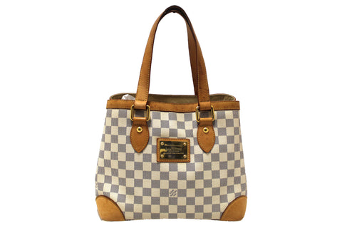 Authentic Louis Vuitton Damier Azur Canvas Hampstead PM Tote Bag