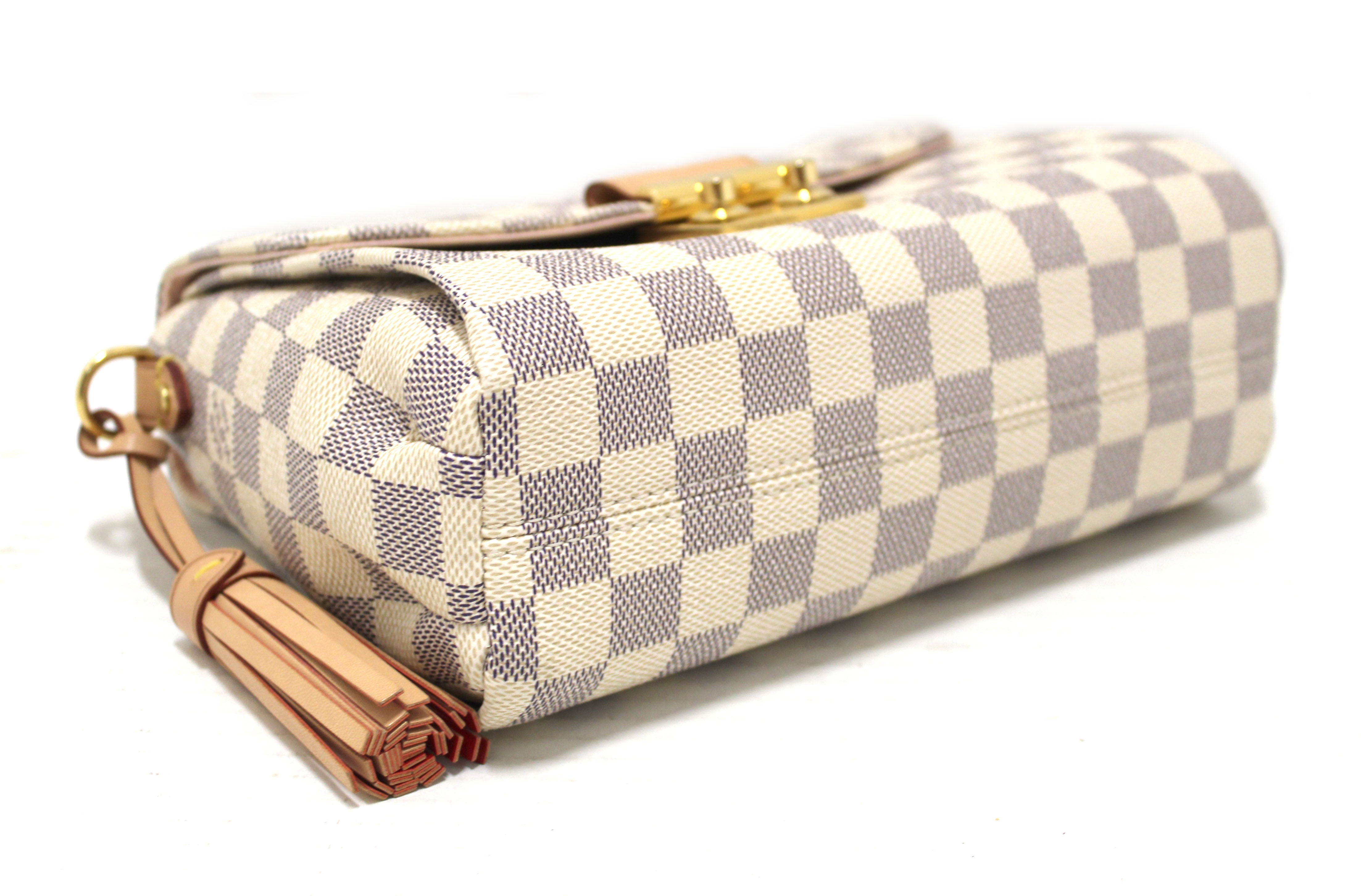 Authentic Louis Vuitton Damier Azur Croisette Handbag/Messenger Bag