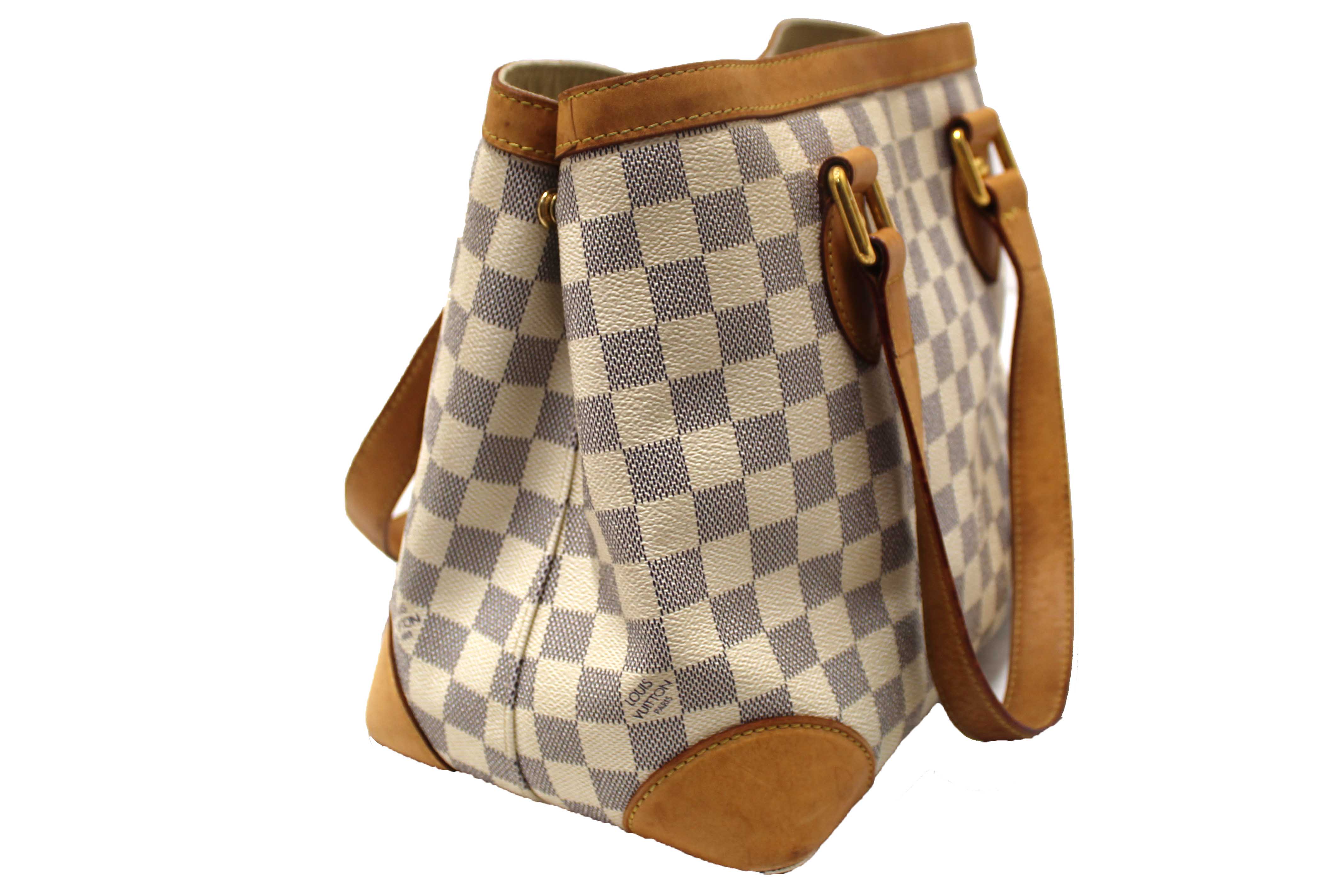 Authentic Louis Vuitton Damier Azur Canvas Hampstead PM Tote Bag