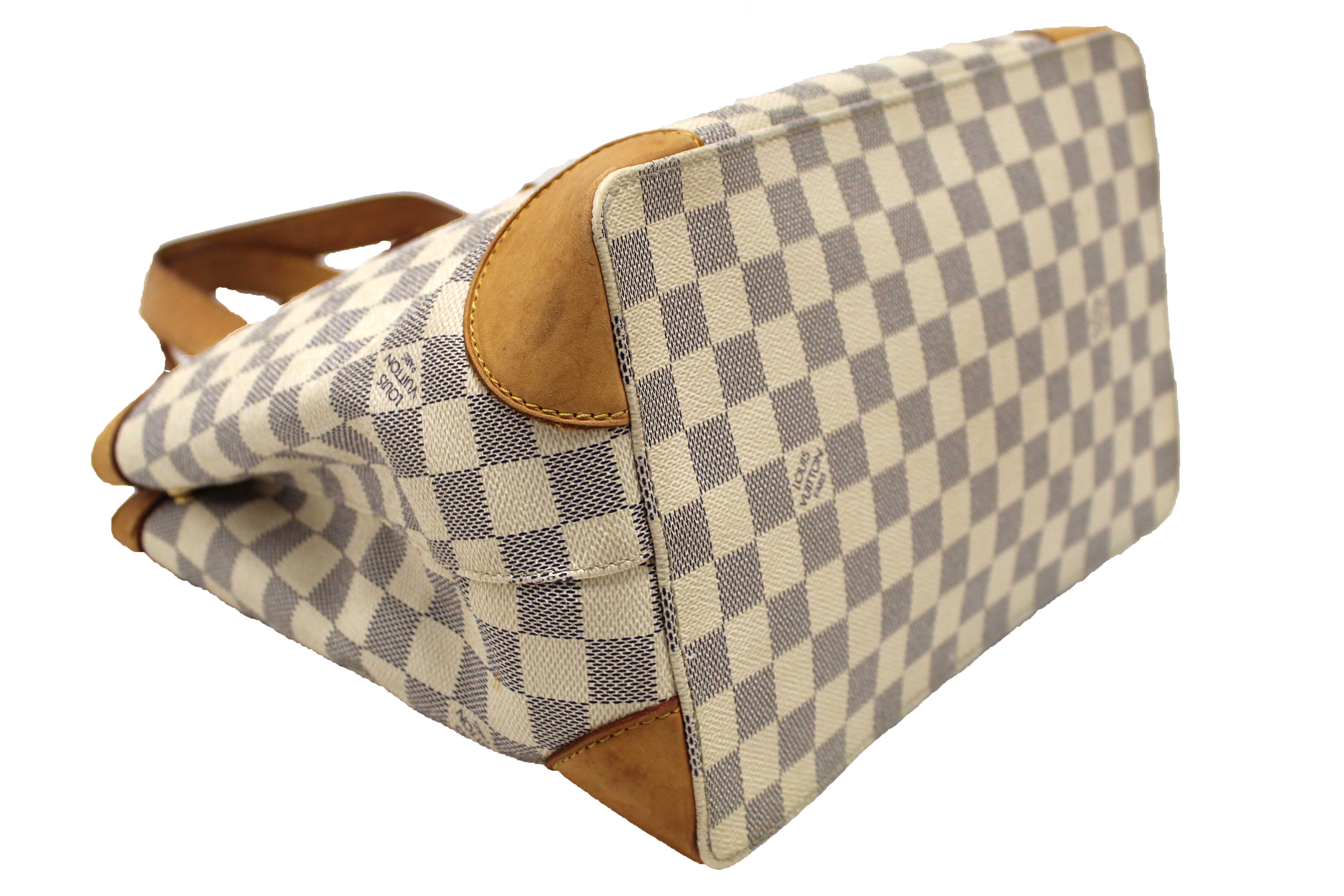 Authentic Louis Vuitton Damier Azur Canvas Hampstead PM Tote Bag