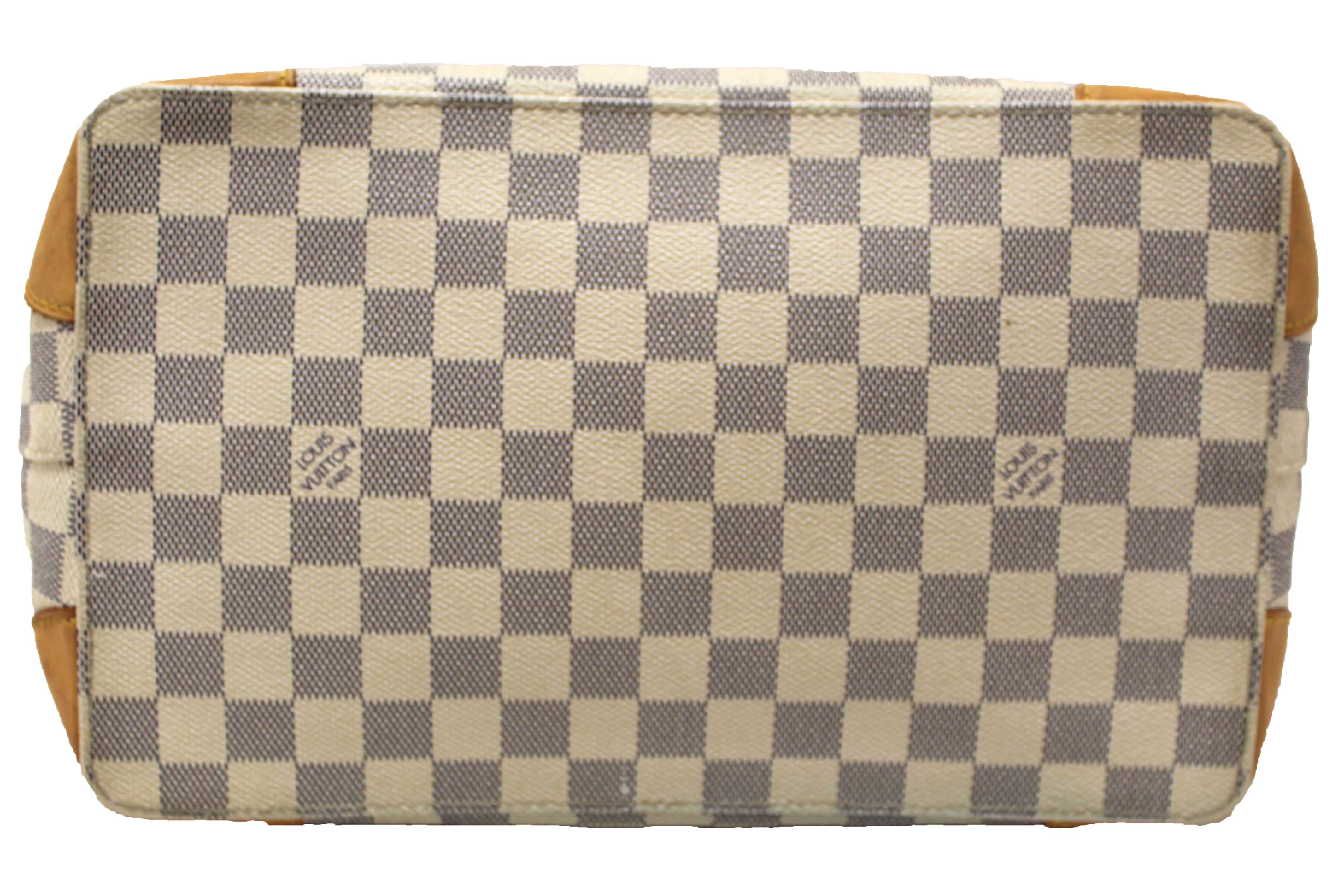 Authentic Louis Vuitton Damier Azur Canvas Hampstead PM Tote Bag