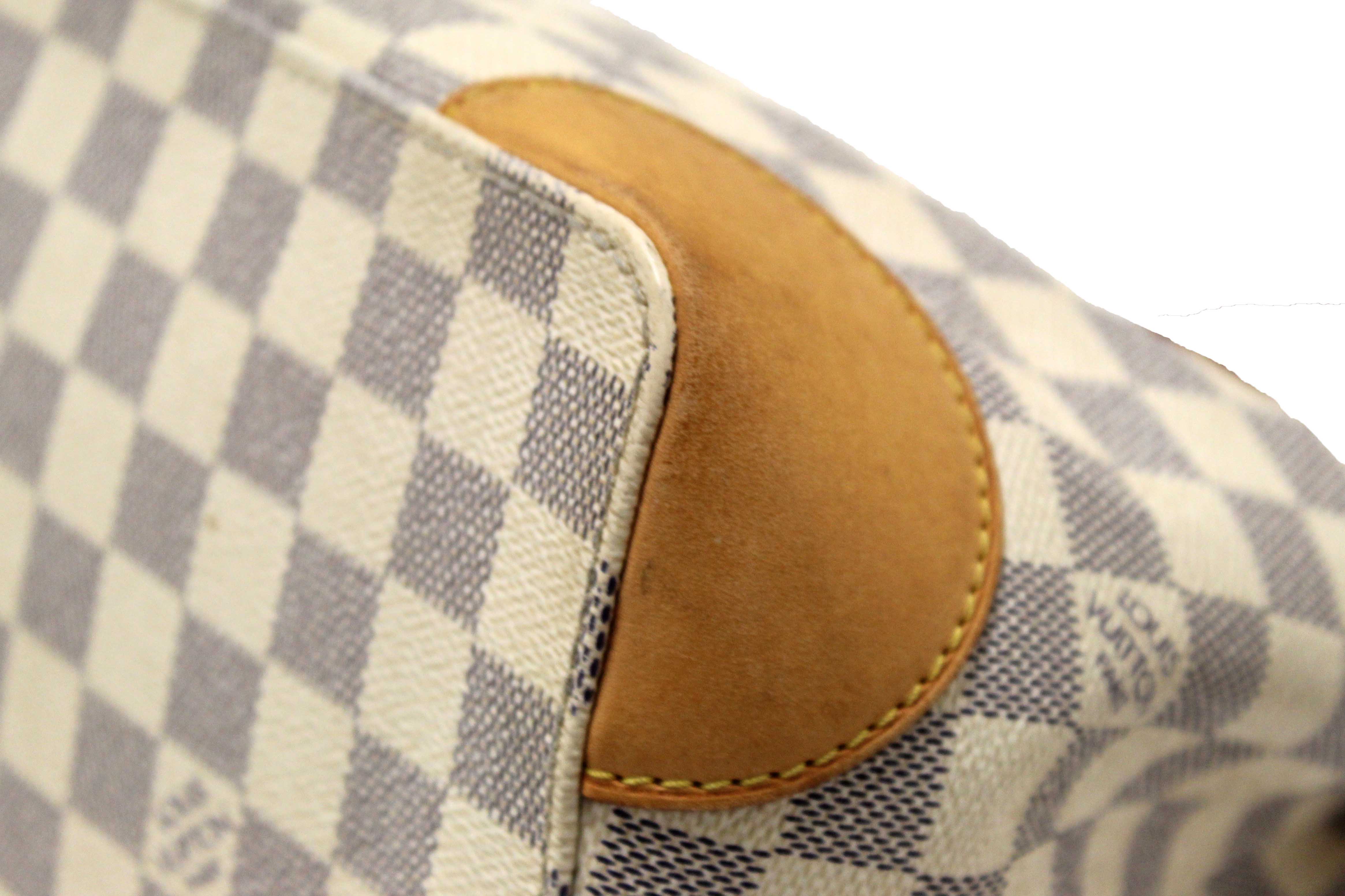 Authentic Louis Vuitton Damier Azur Canvas Hampstead PM Tote Bag