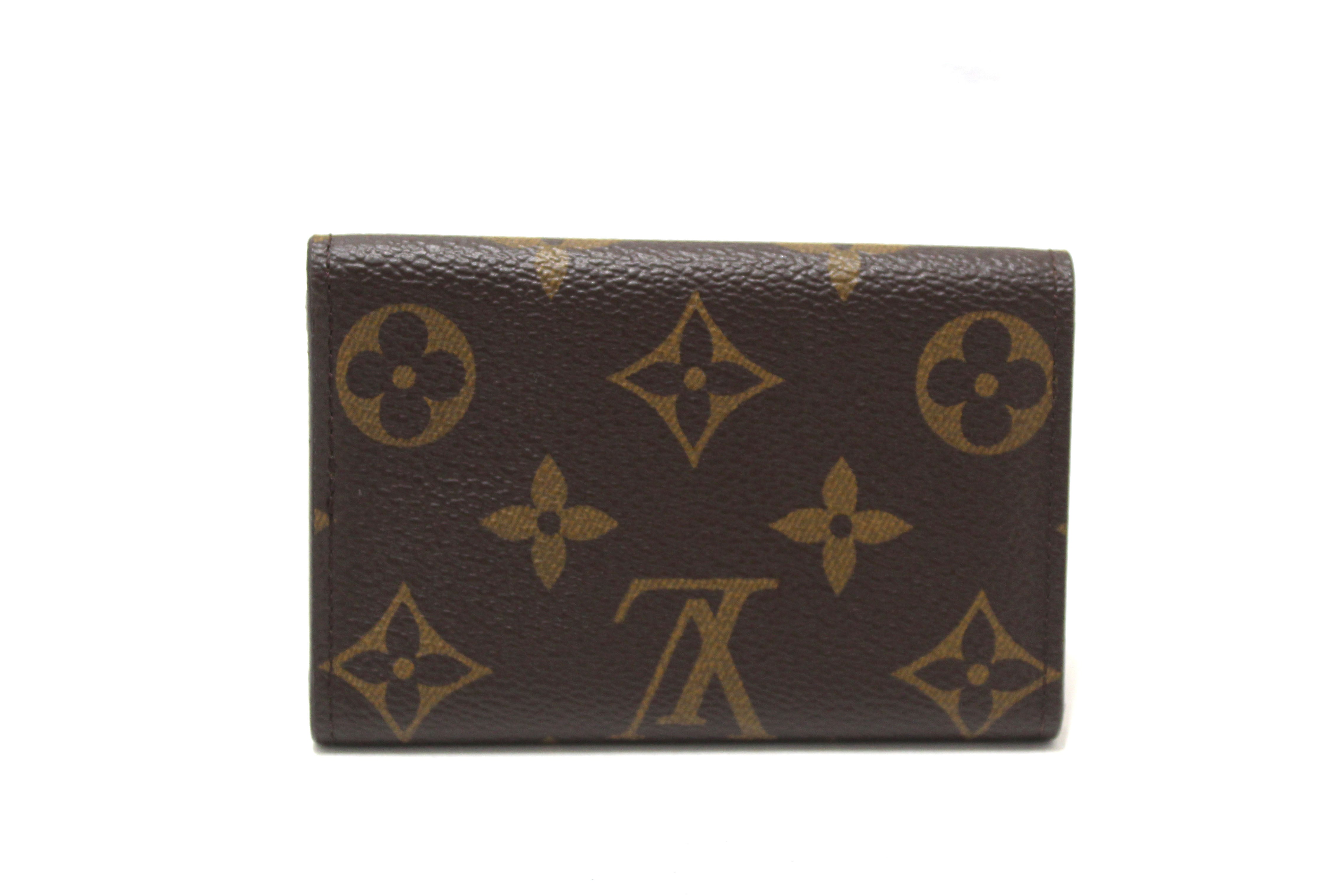 Authentic Louis Vuitton Classic Brown Monogram Canvas 6 Key Holder