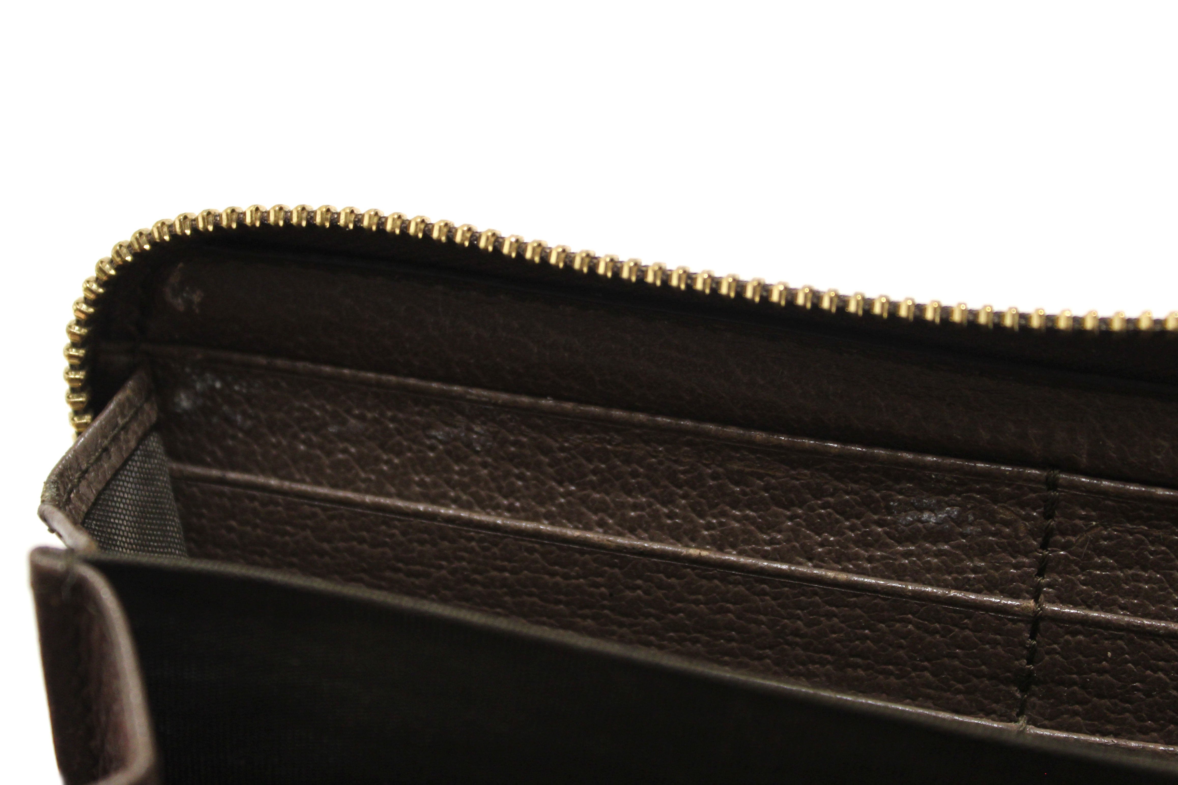 Authentic Gucci GG Supreme Ophidia Zip Around Wallet 523154