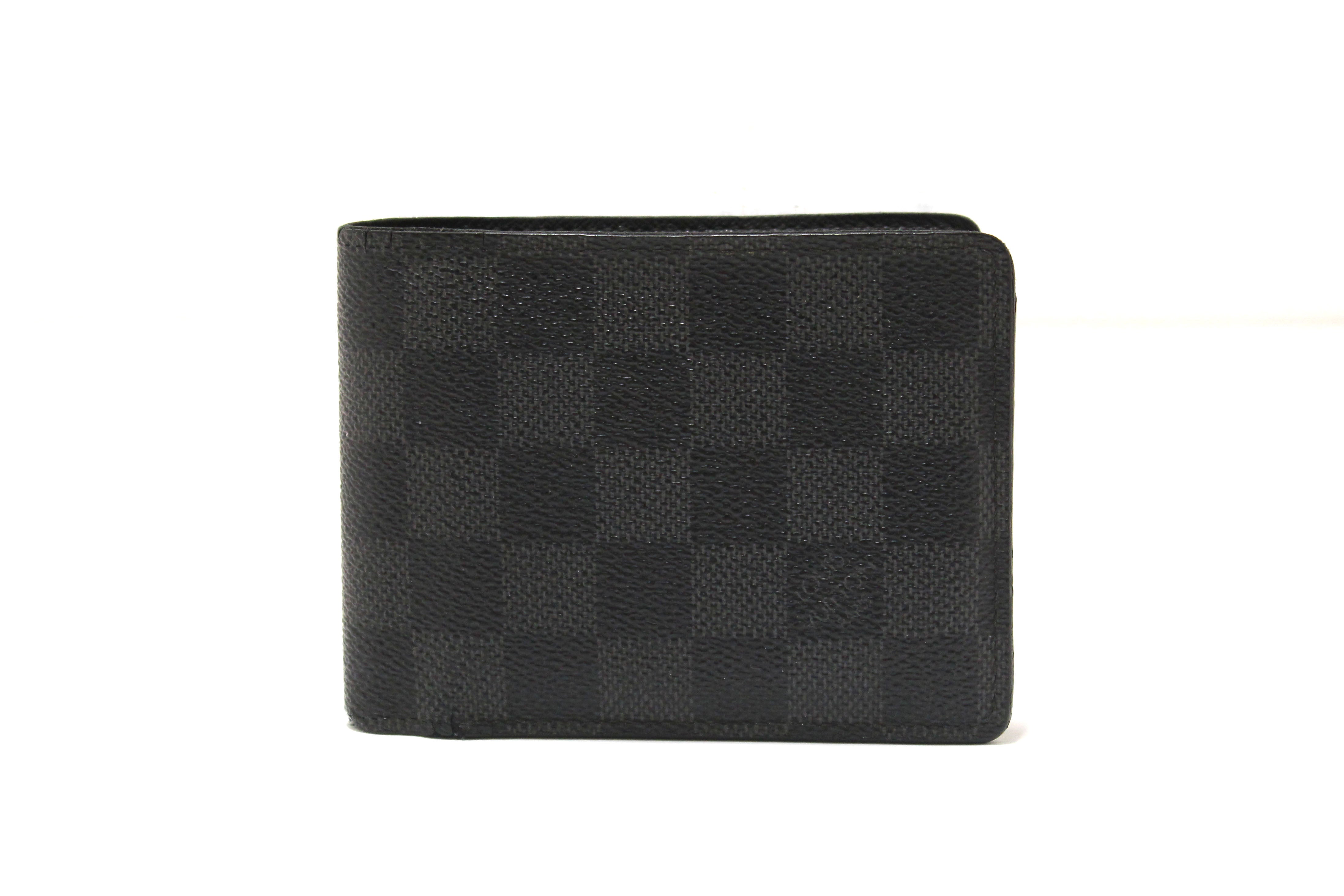Authentic Louis Vuitton Damier Graphite Multiple Men's Wallet