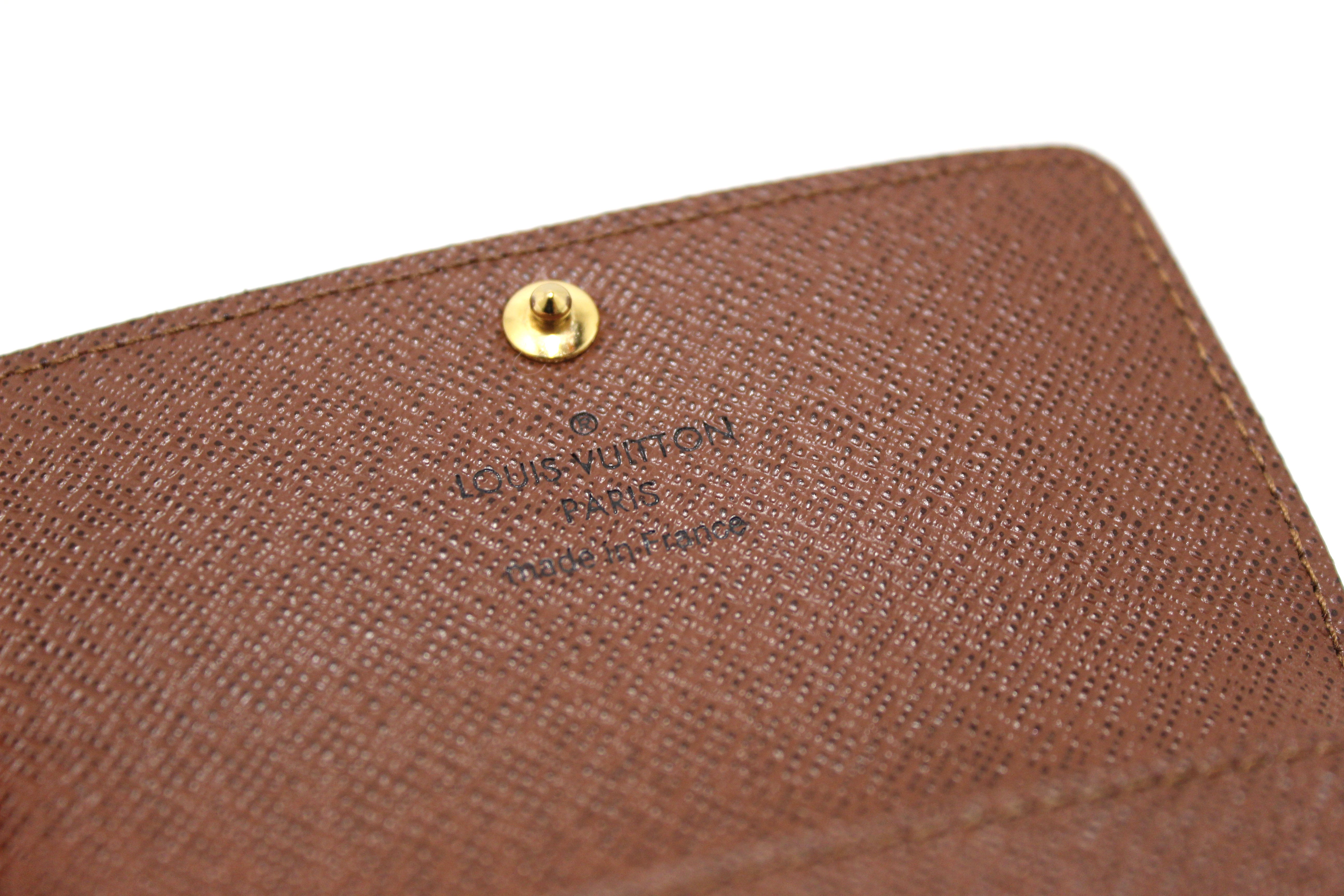 Authentic Louis Vuitton Classic Brown Monogram Canvas 6 Key Holder