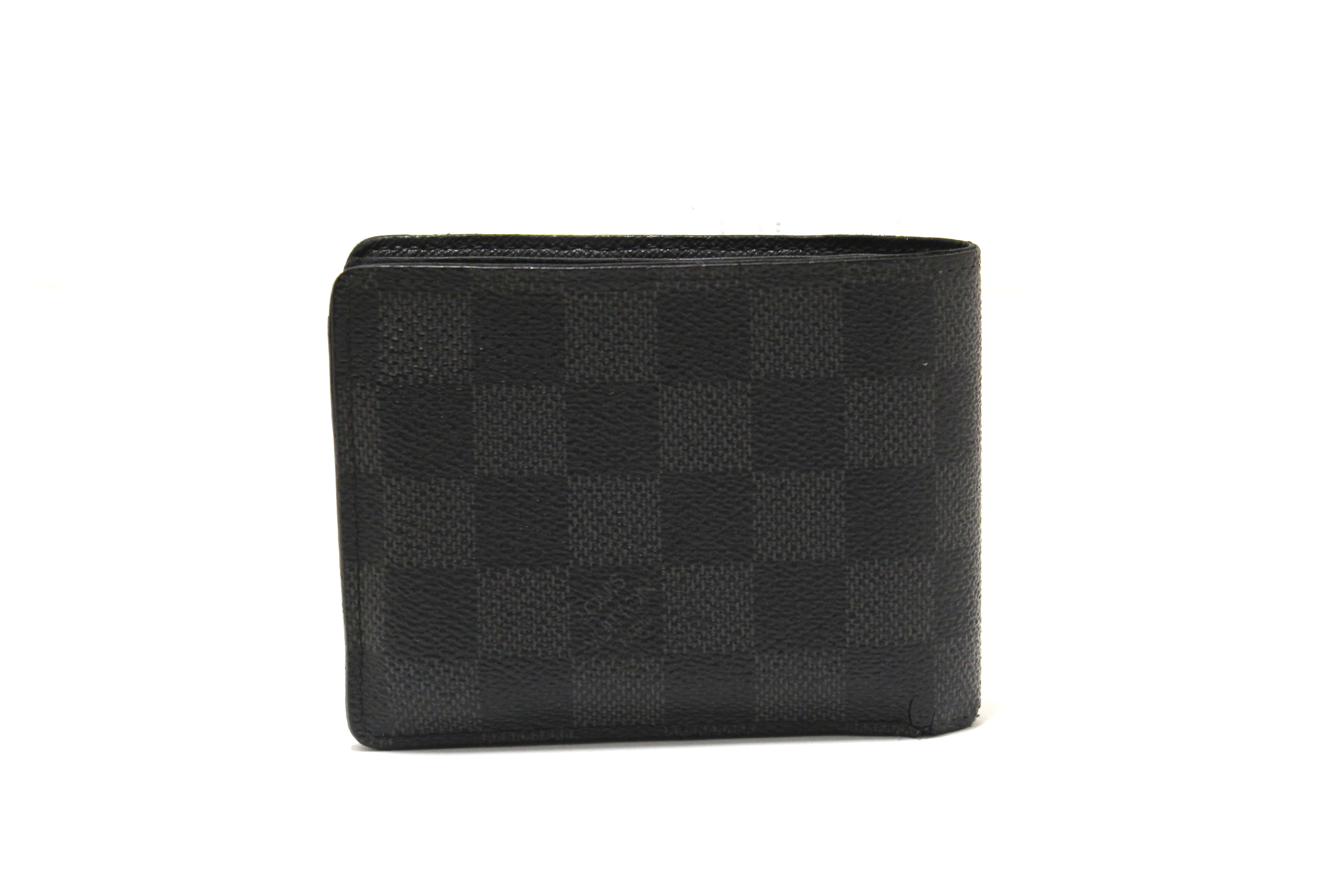Authentic Louis Vuitton Damier Graphite Multiple Men's Wallet