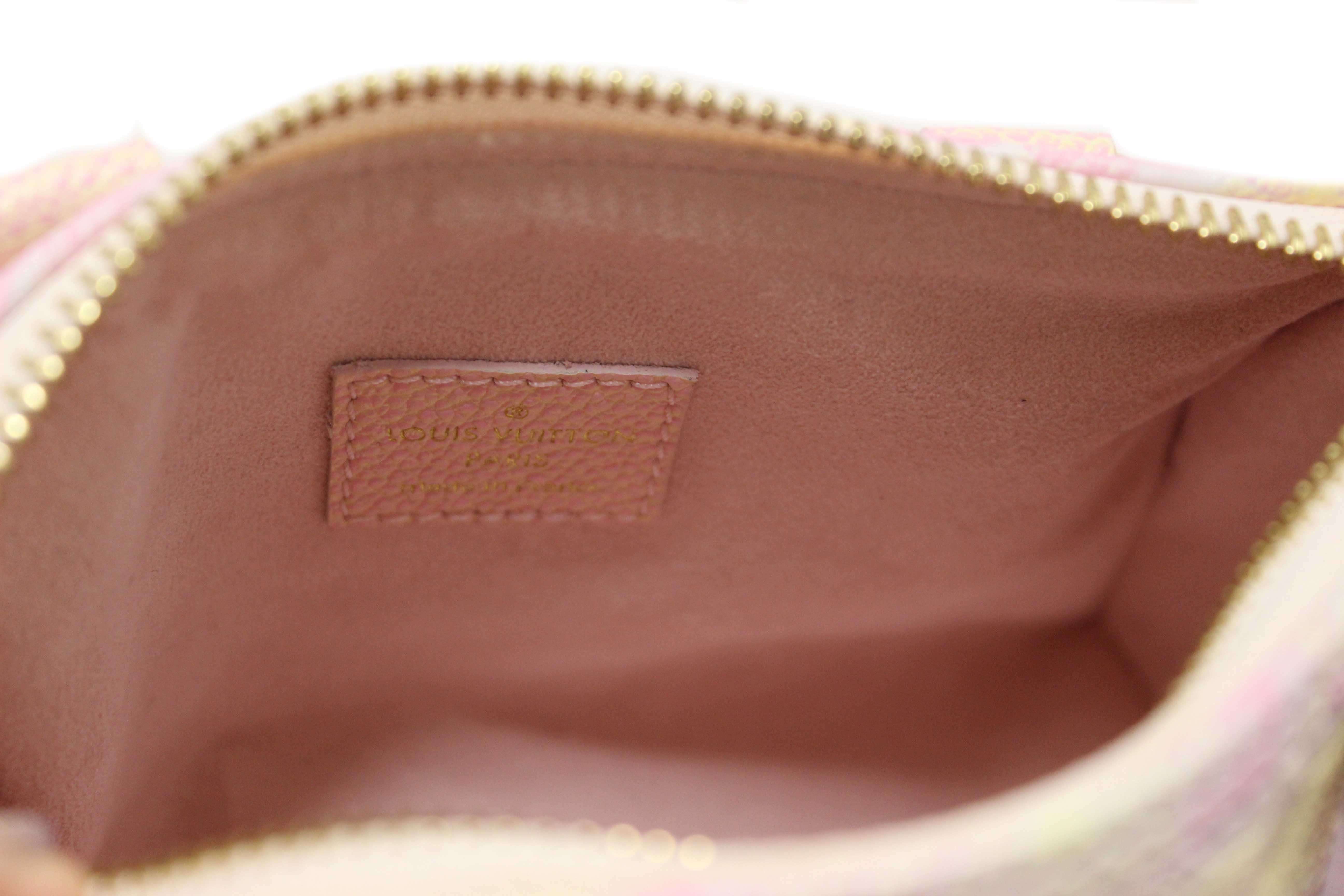Authentic Louis Vuitton Pink Summer Stardust Monogram Empreinte Leather Nano Speedy Bag