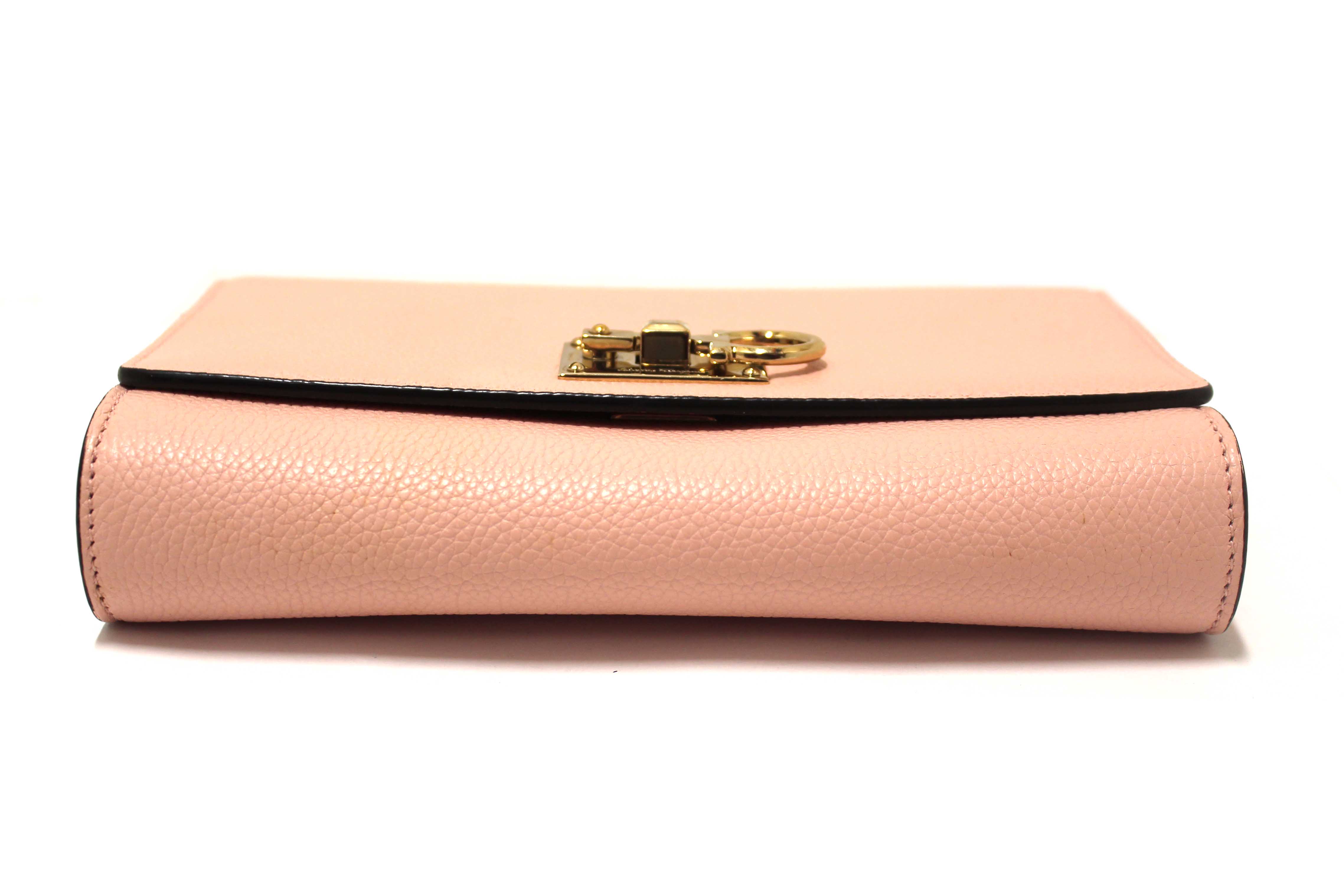 Authentic Salvatore Ferragamo Pink Leather Crossbody Bag