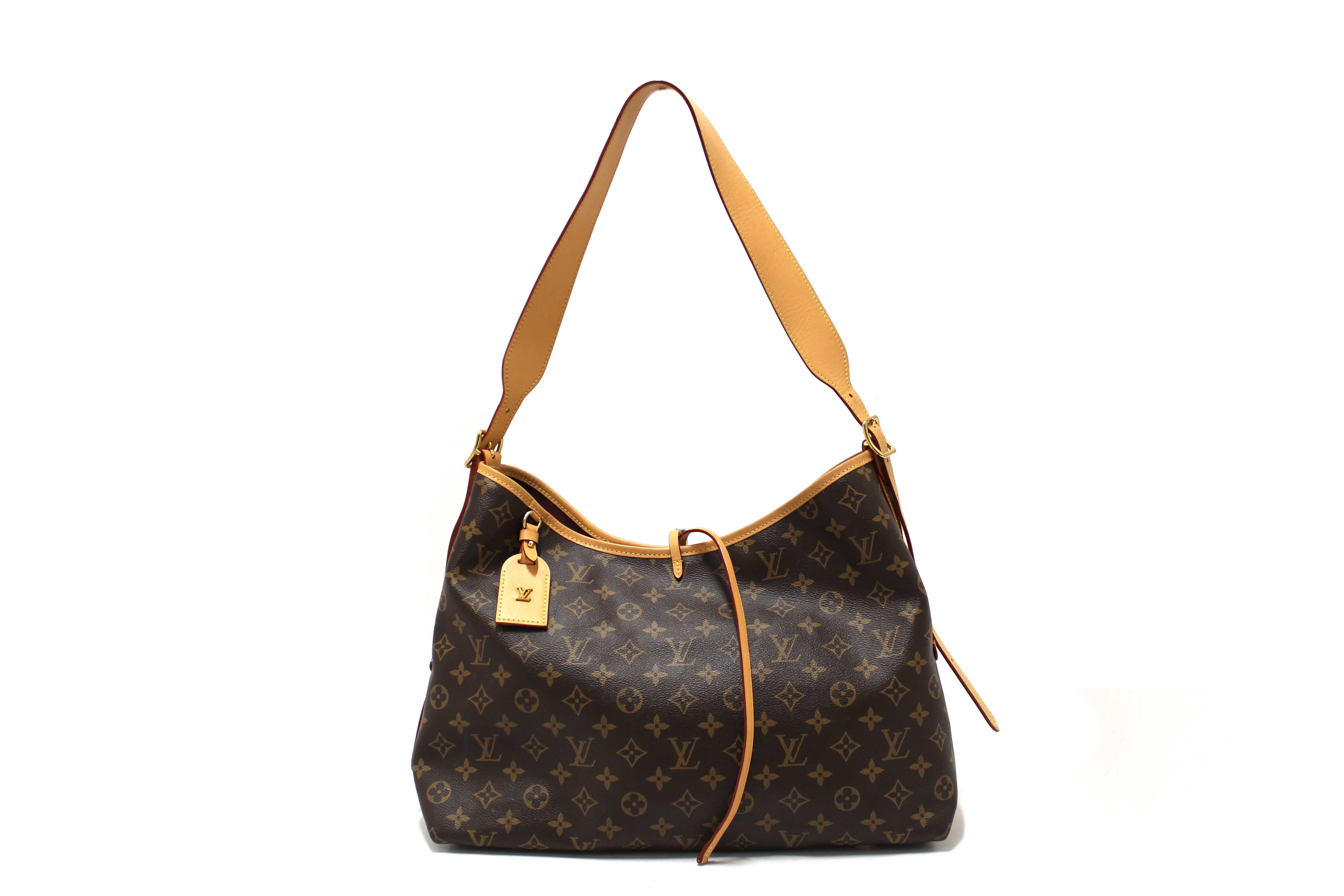 Authentic Louis Vuitton Classic Monogram CarryAll MM Hobo Shoulder Tote