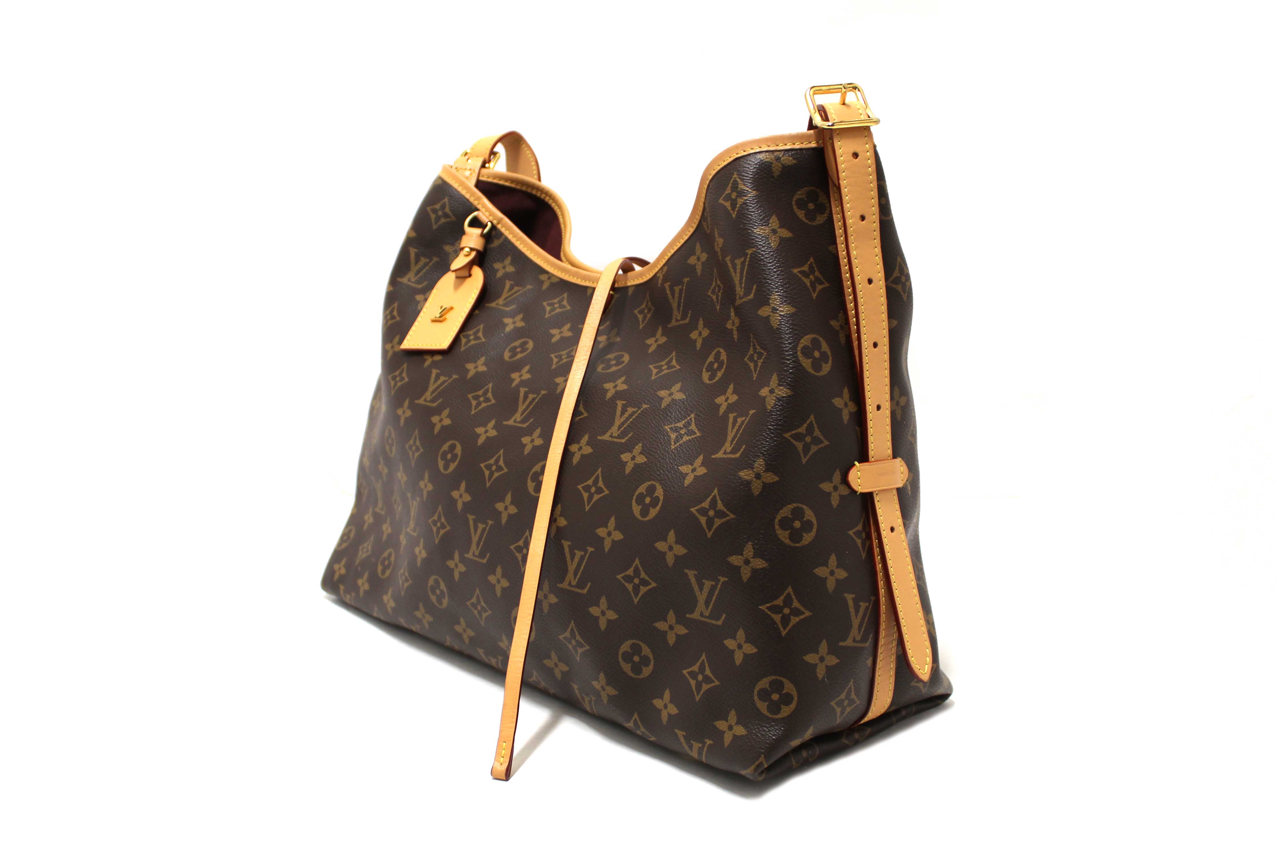 Authentic Louis Vuitton Classic Monogram CarryAll MM Hobo Shoulder Tote