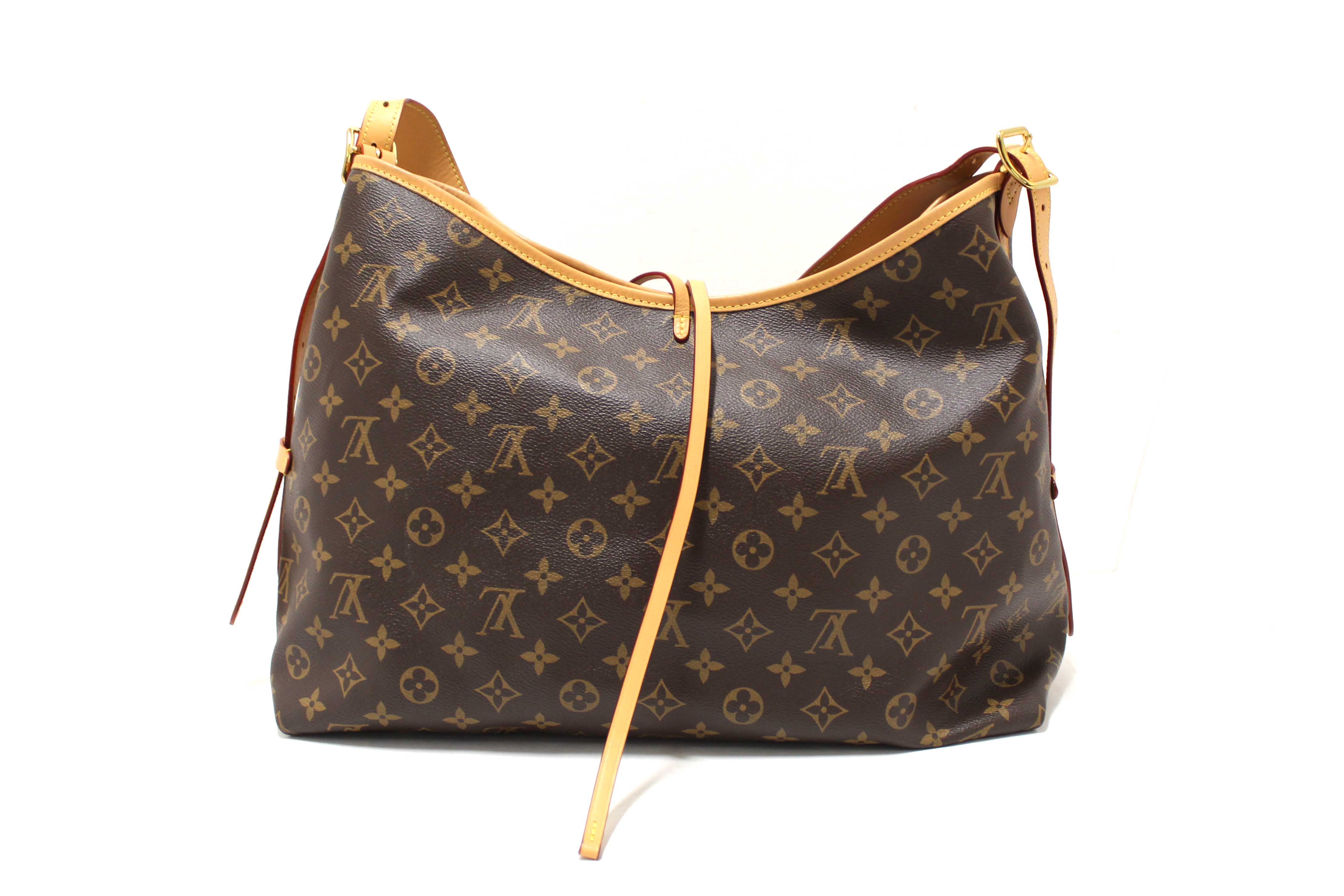 Authentic Louis Vuitton Classic Monogram CarryAll MM Hobo Shoulder Tote